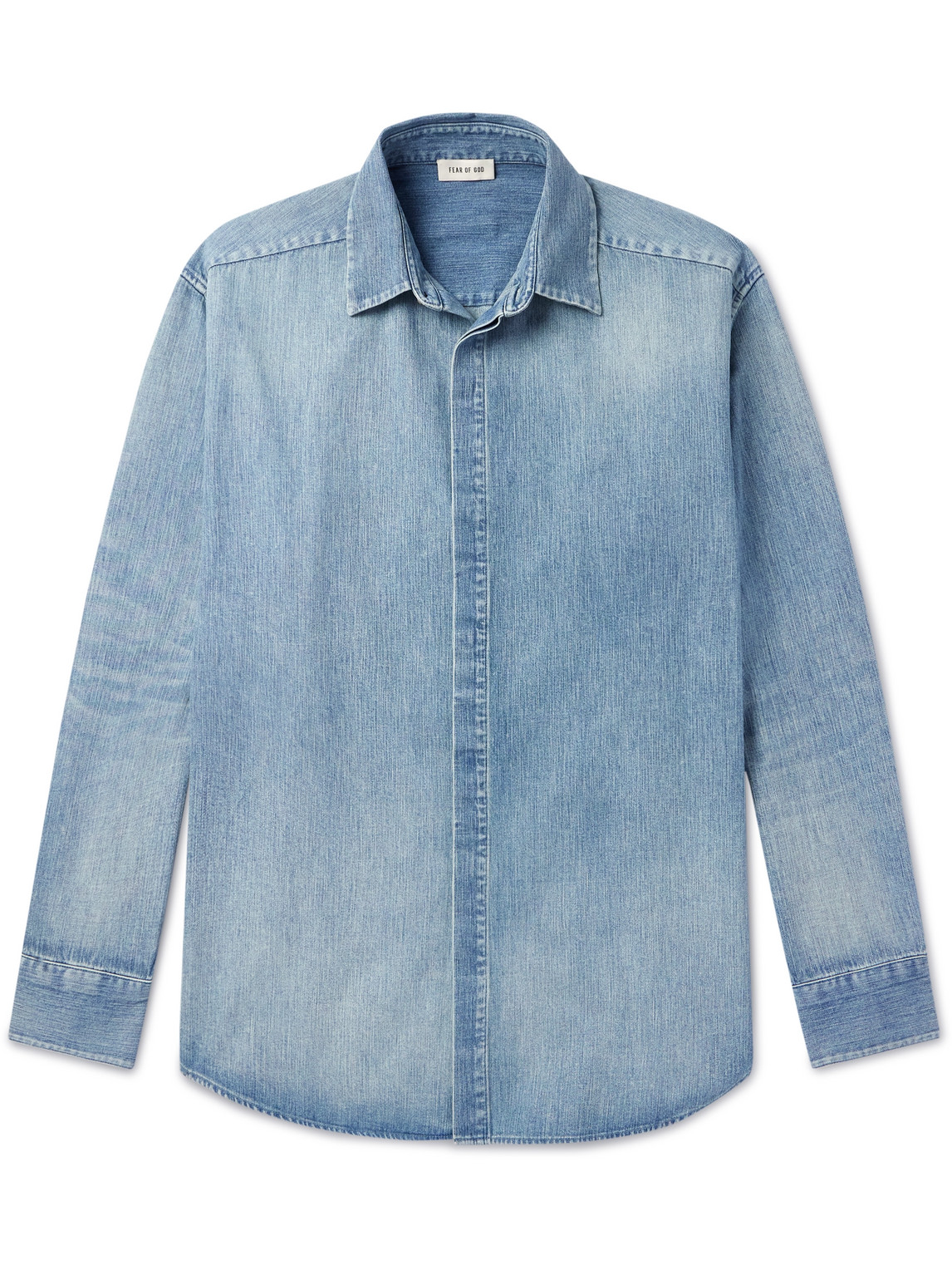 Tie-Detailed Denim Shirt