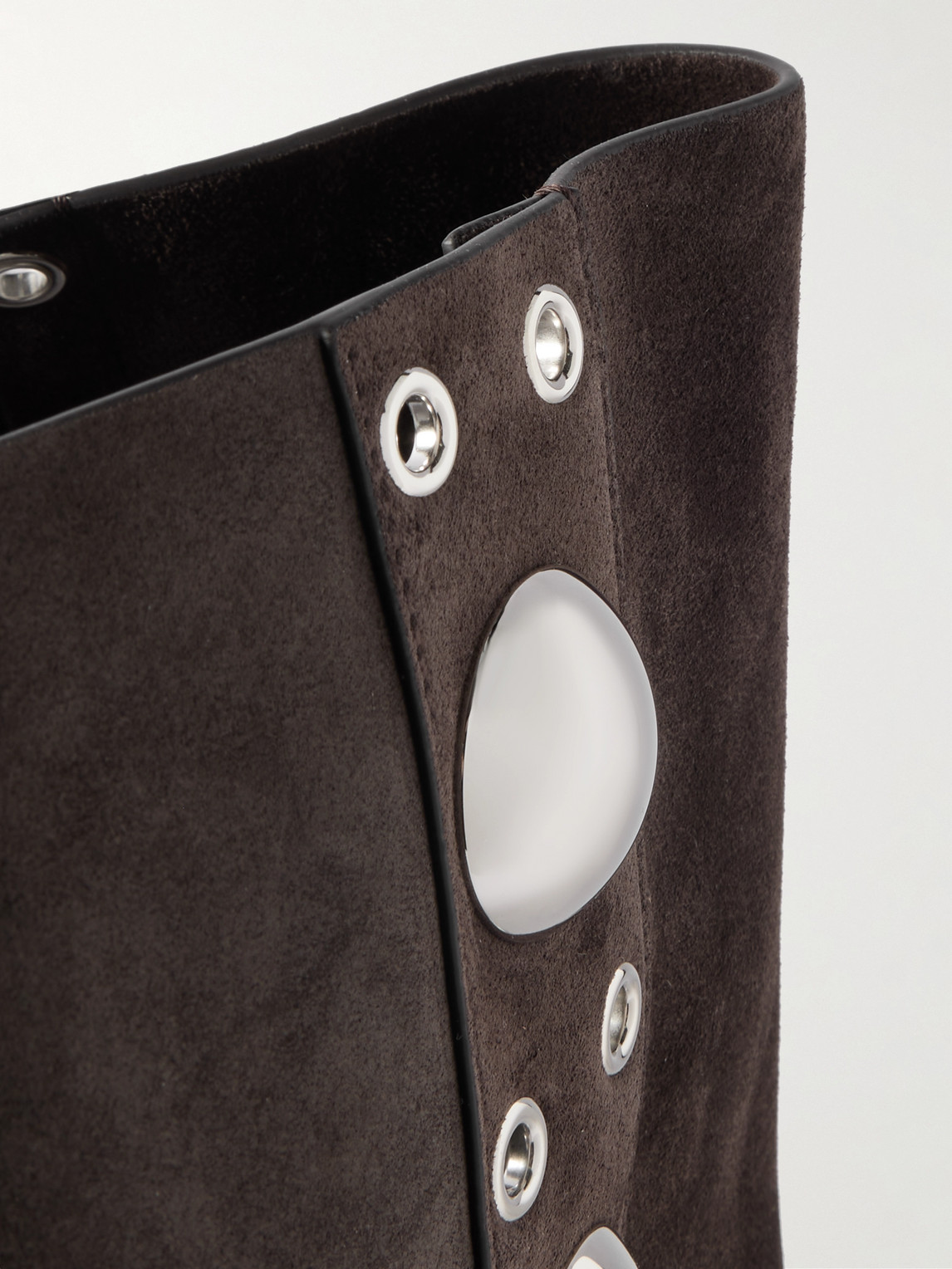 Valentino Nellcôte Embellished Suede Tote Bag In Brown
