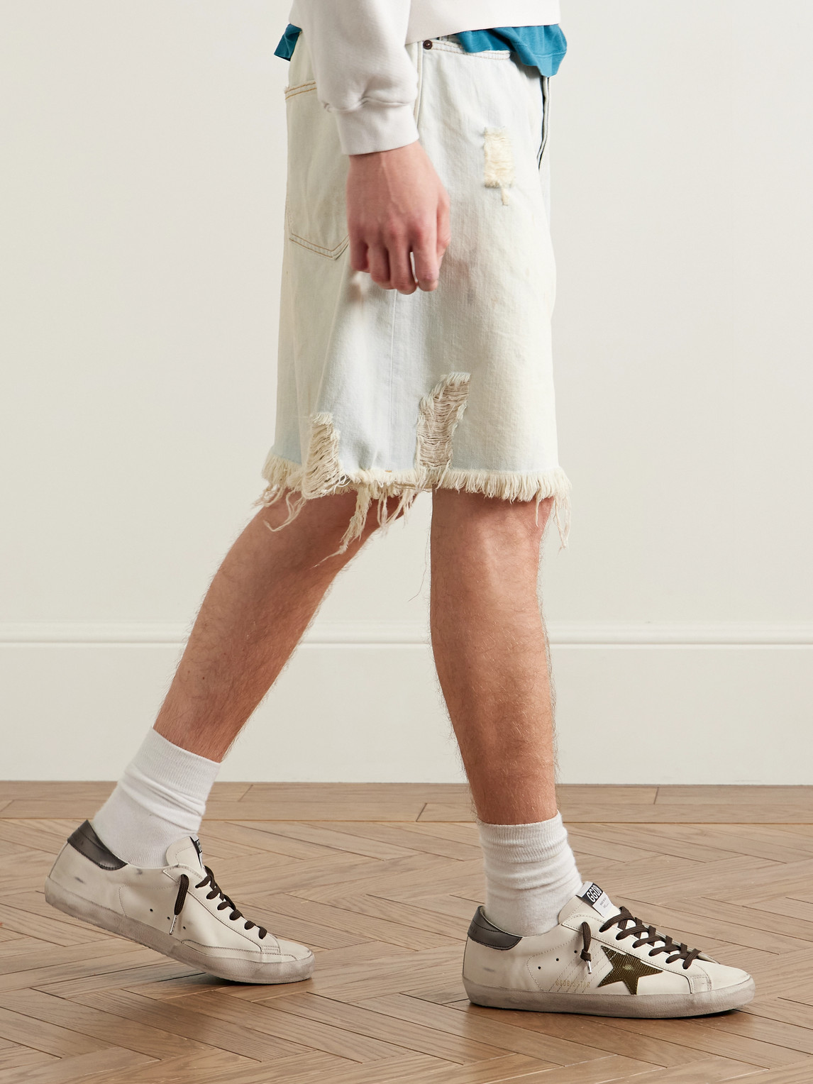 Golden Goose White Lace Up Sneakers