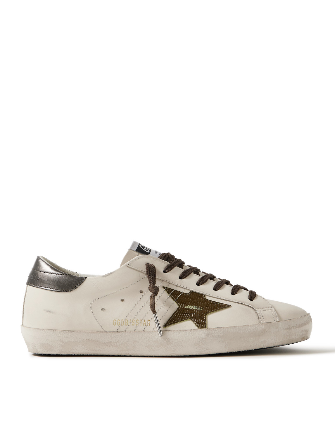 Golden Goose White Lace Up Sneakers
