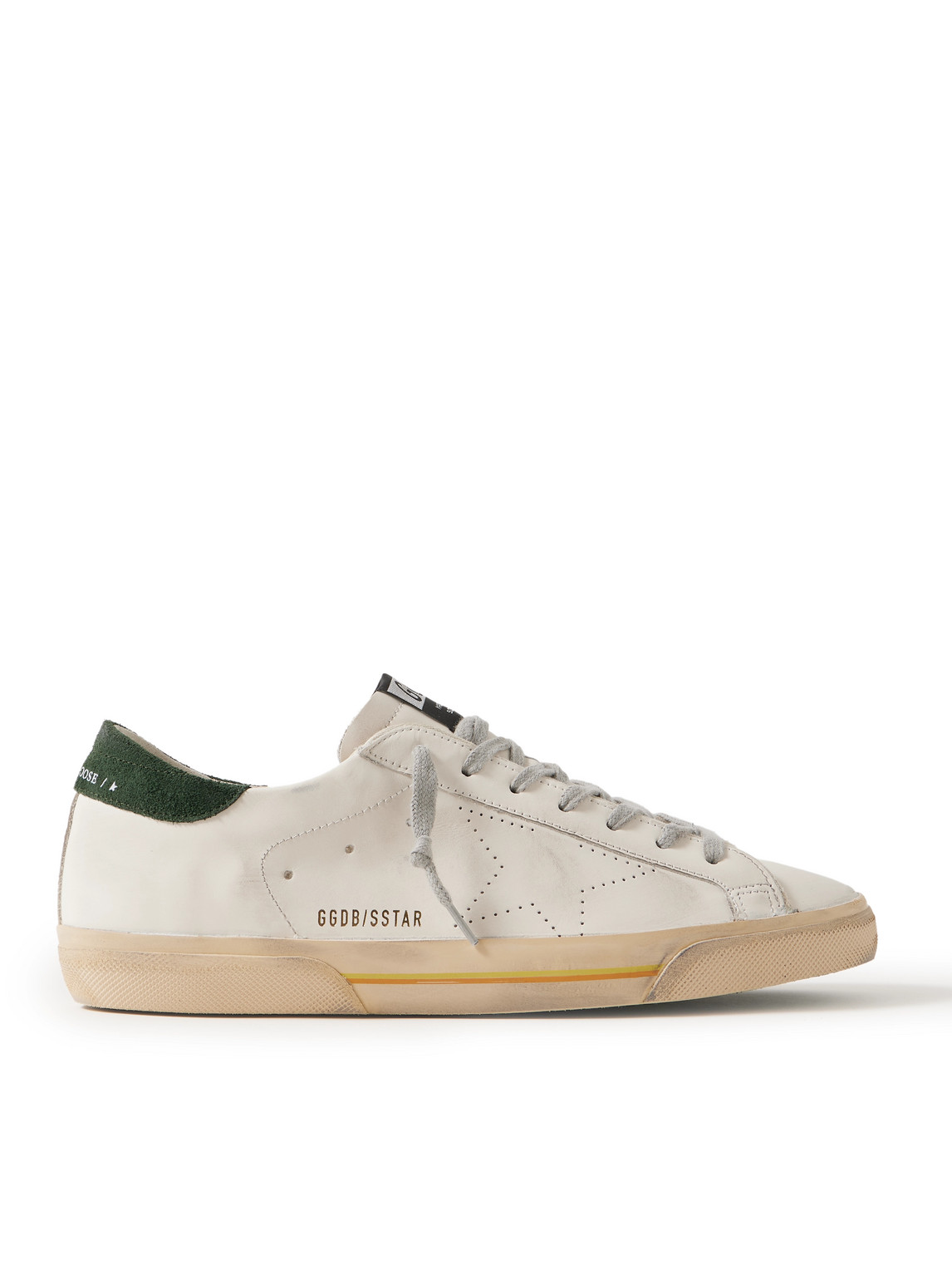 Golden Goose Super Star Leather Upper Toe And Tongue Suede Heel Sneakers Grey In Neutral