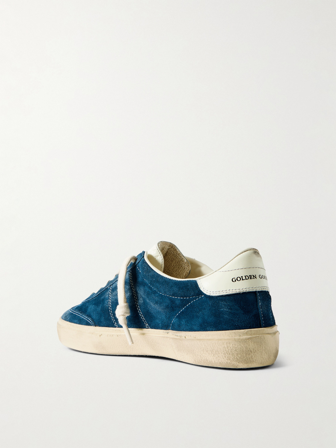 Golden Goose Soul-star Distressed Leather-trimmed Suede Sneakers
