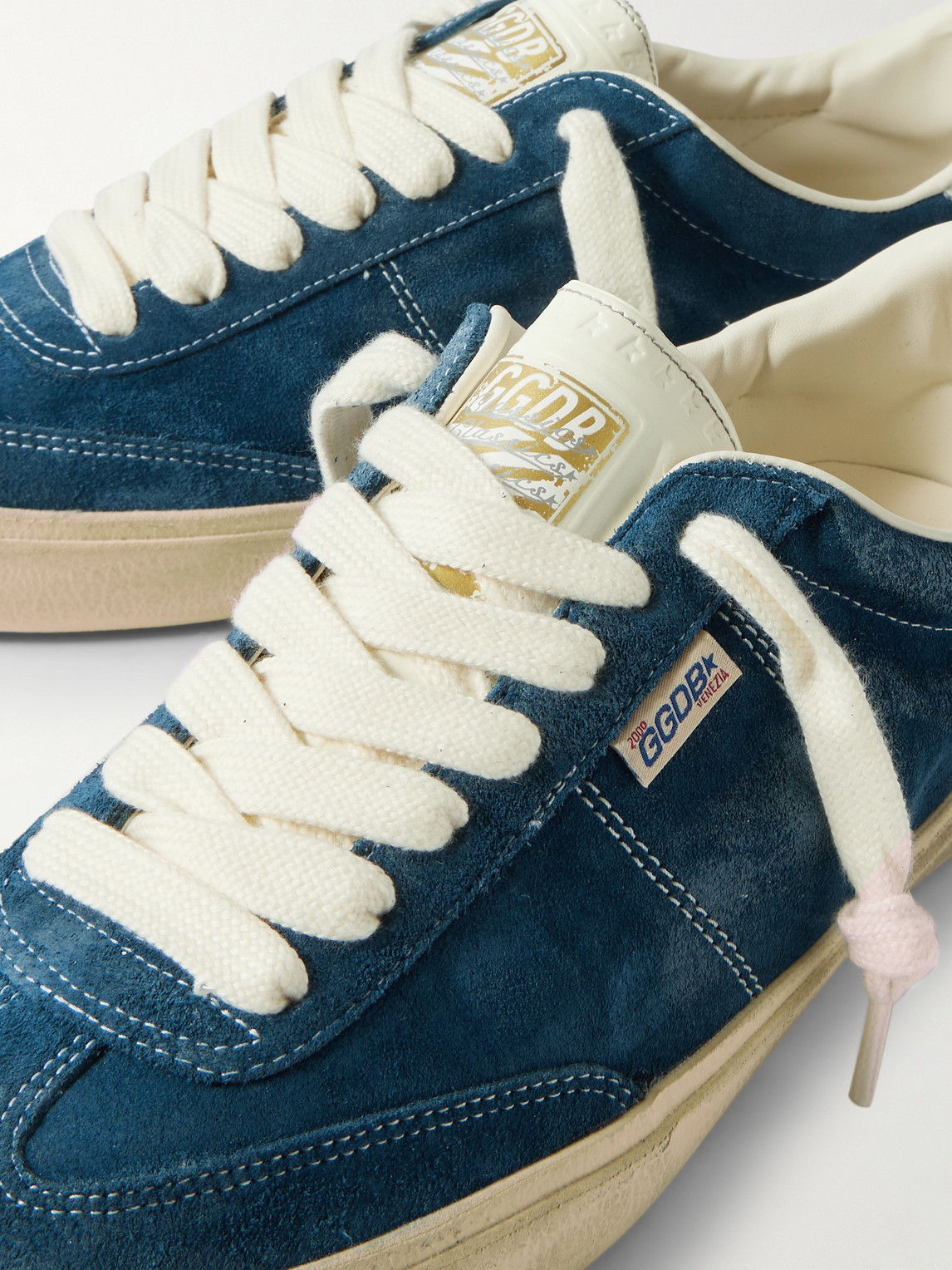 Golden Goose Soul-star Distressed Leather-trimmed Suede Sneakers