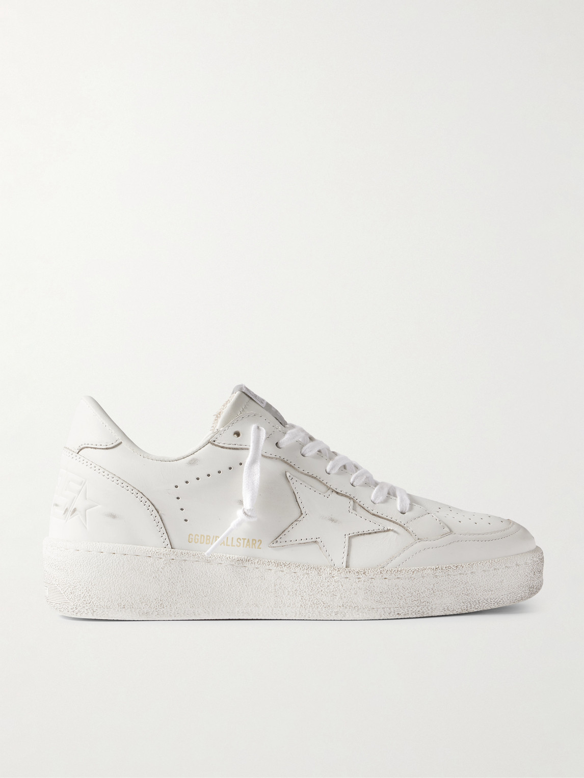 Golden Goose Ball Star Distressed Leather Sneakers - Men