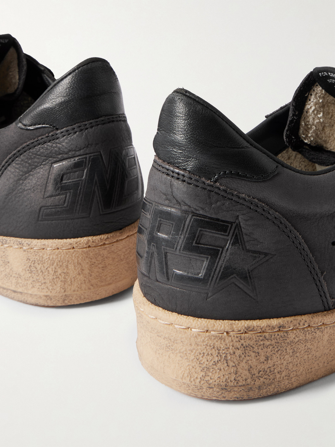 Golden Goose Ball Star Distressed Leather Sneakers