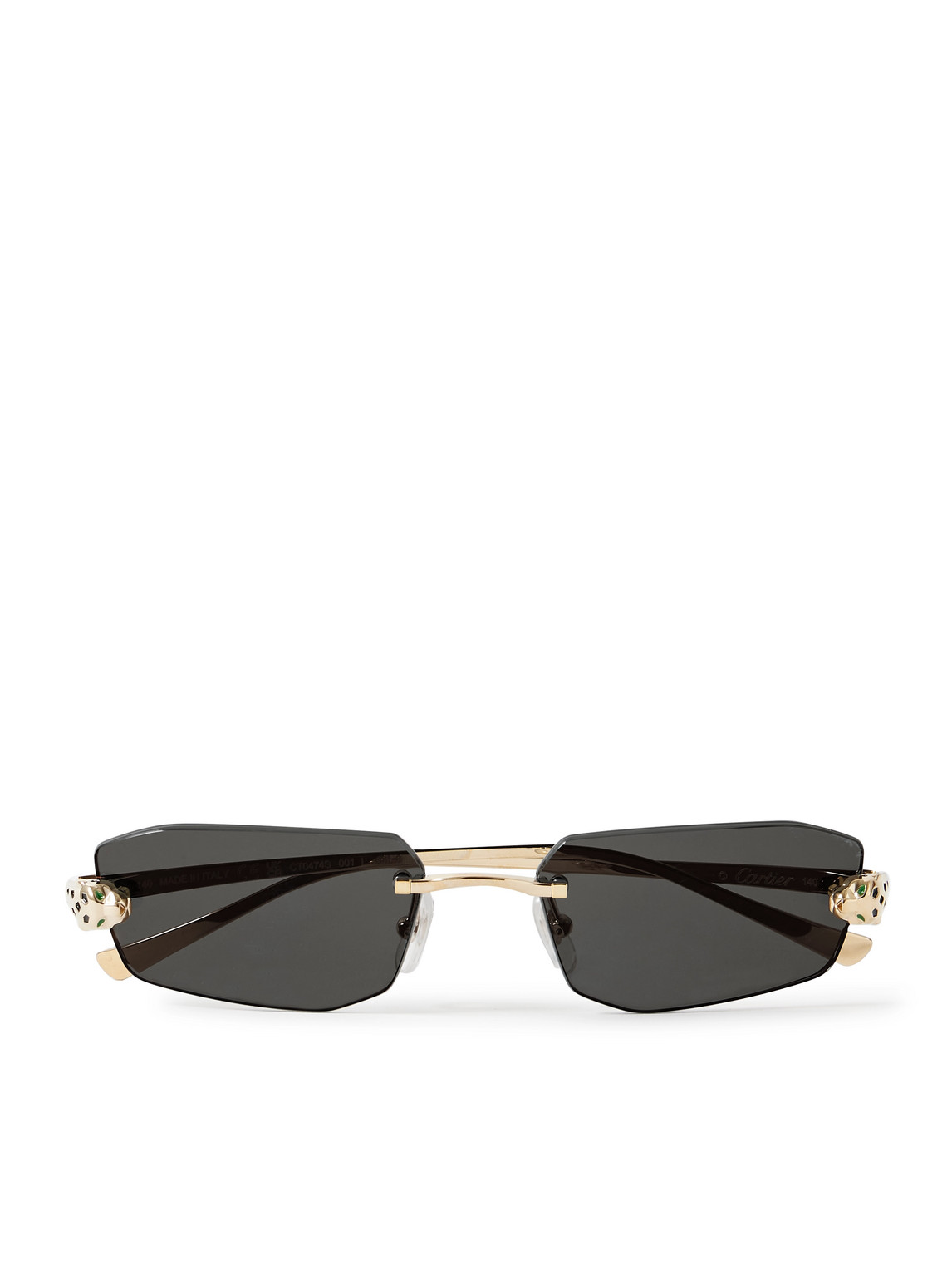 Cartier Panthère De  Rimless Rectangle-frame Gold-tone Sunglasses