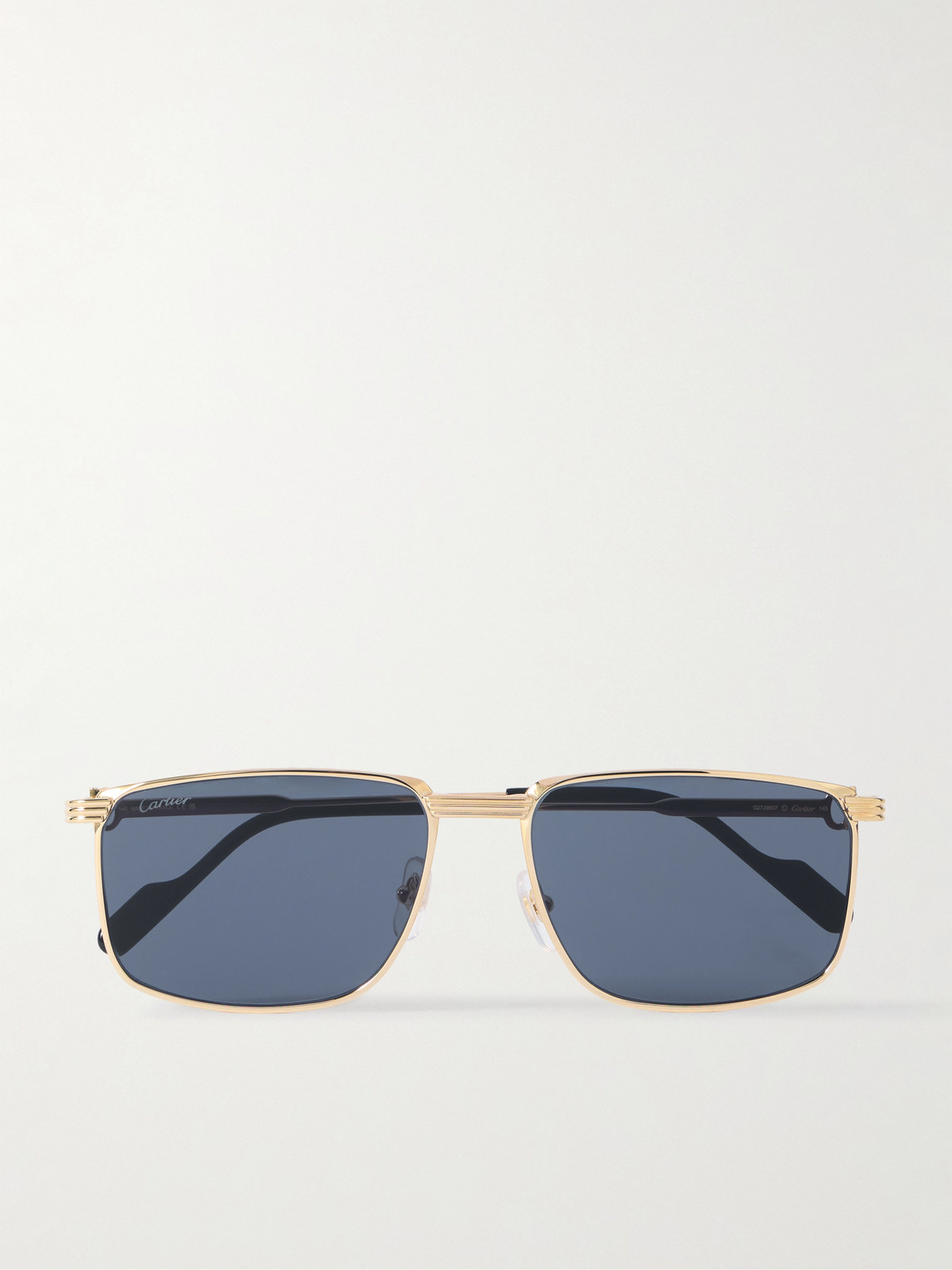 Cartier Eyewear Première de Cartier Rectangular-Frame Gold-Tone Sunglasses - Men