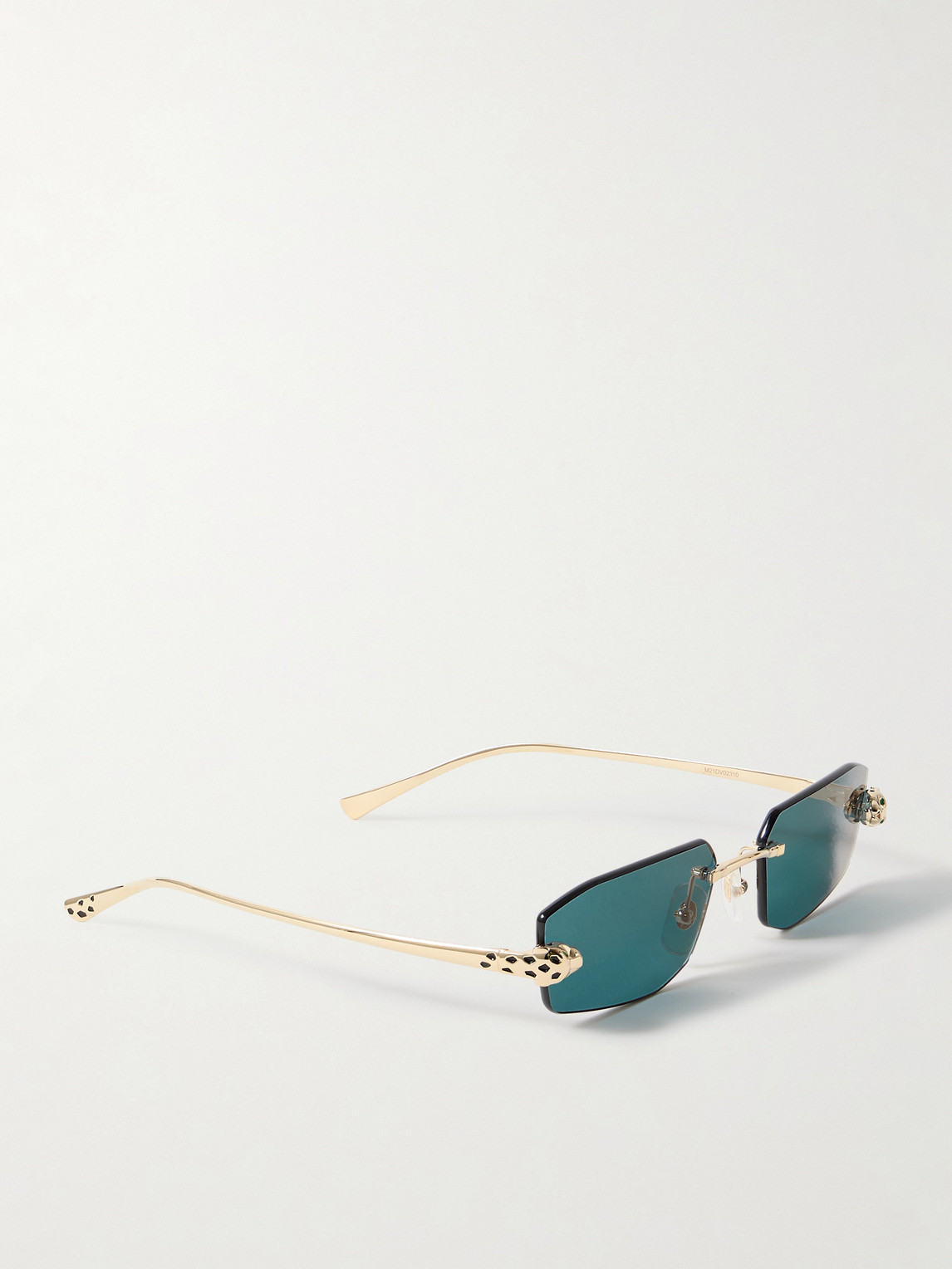 Cartier Panthère De  Rimless Rectangle-frame Gold-tone Sunglasses