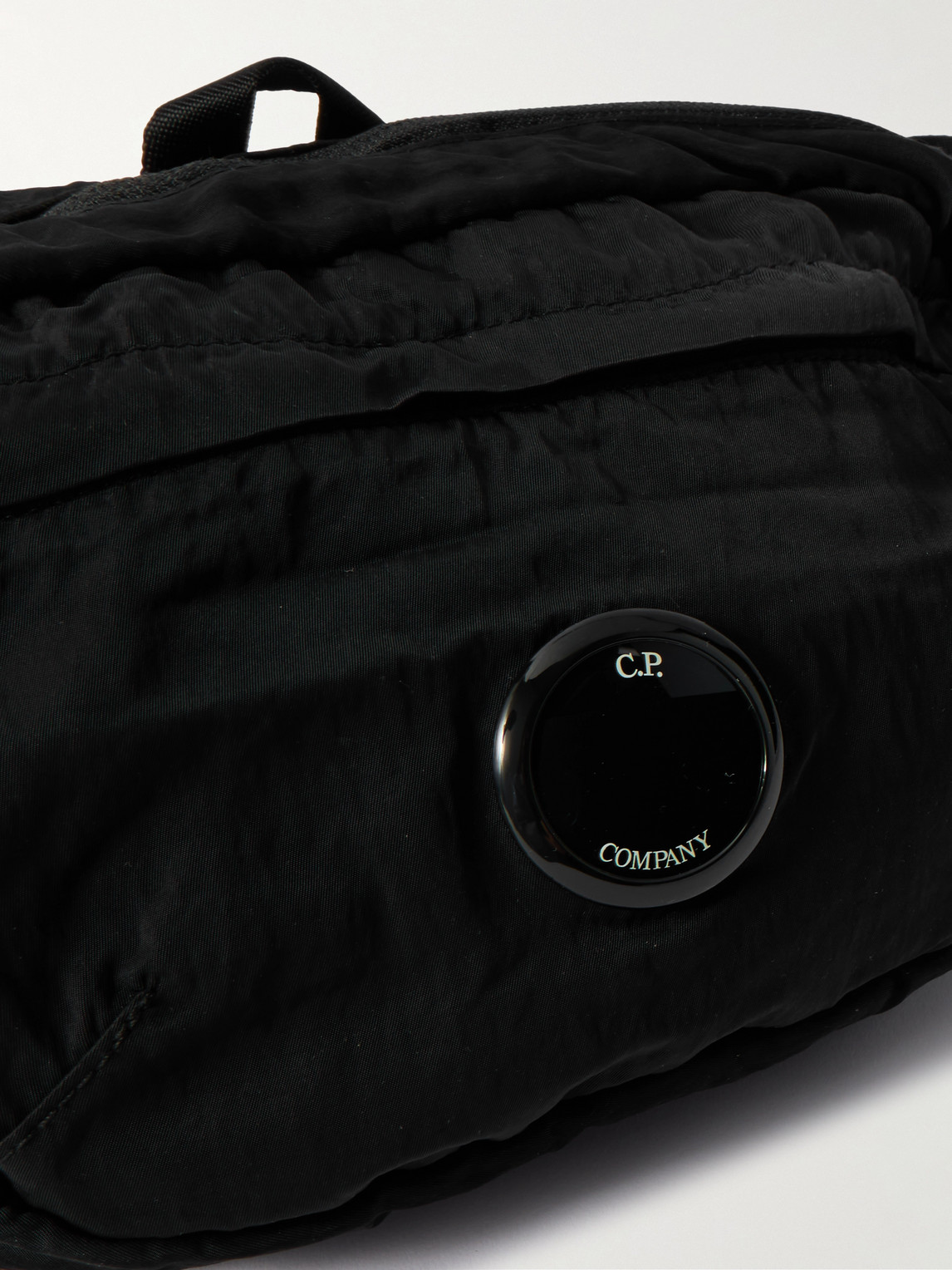 C.p. Company Logo-appliquéd Shell Belt Bag In Black