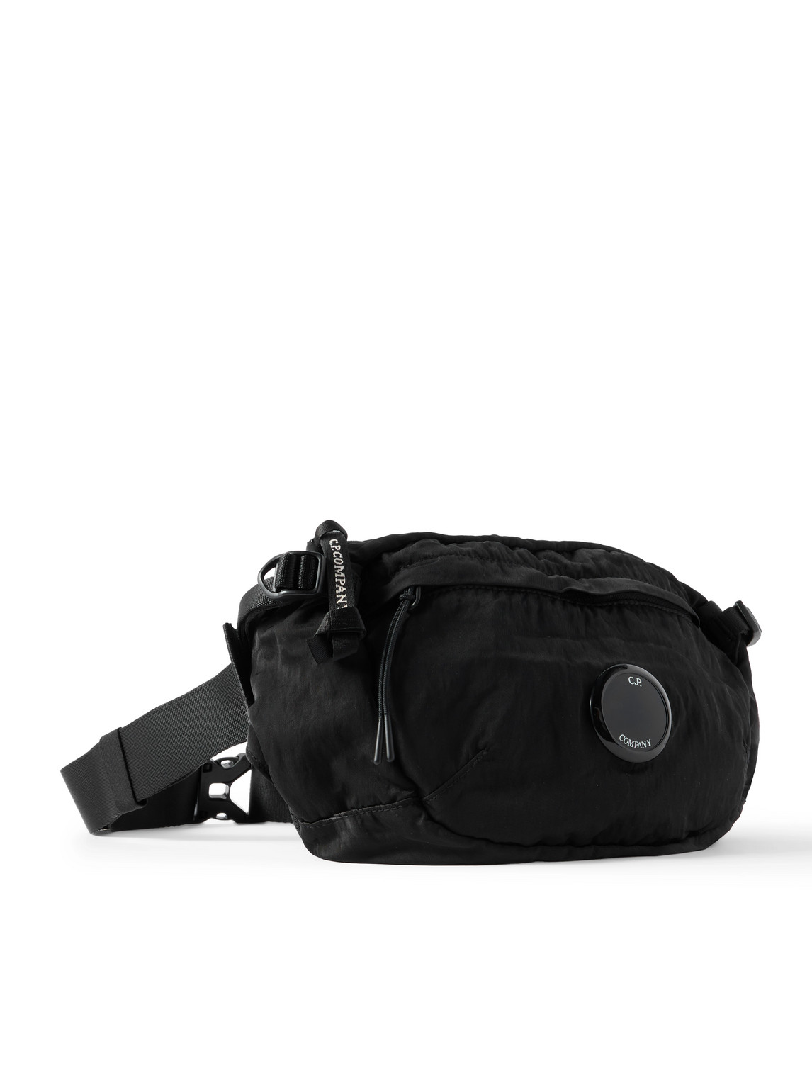 C.p. Company Logo-appliquéd Shell Belt Bag In Black