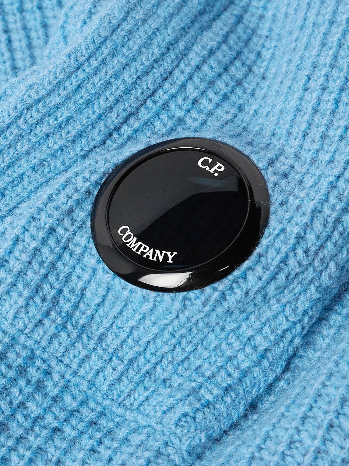C.p. Company Ribbed-knit Wool-blend Sweater In Blue