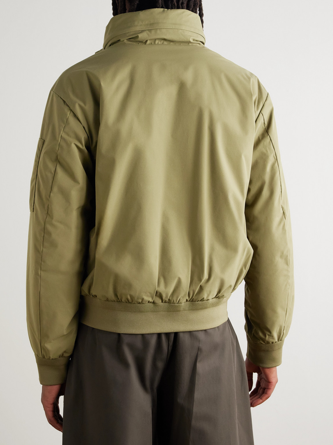 C.p. Company Logo-appliquéd Padded Pro-tek Bomber Jacket In Green