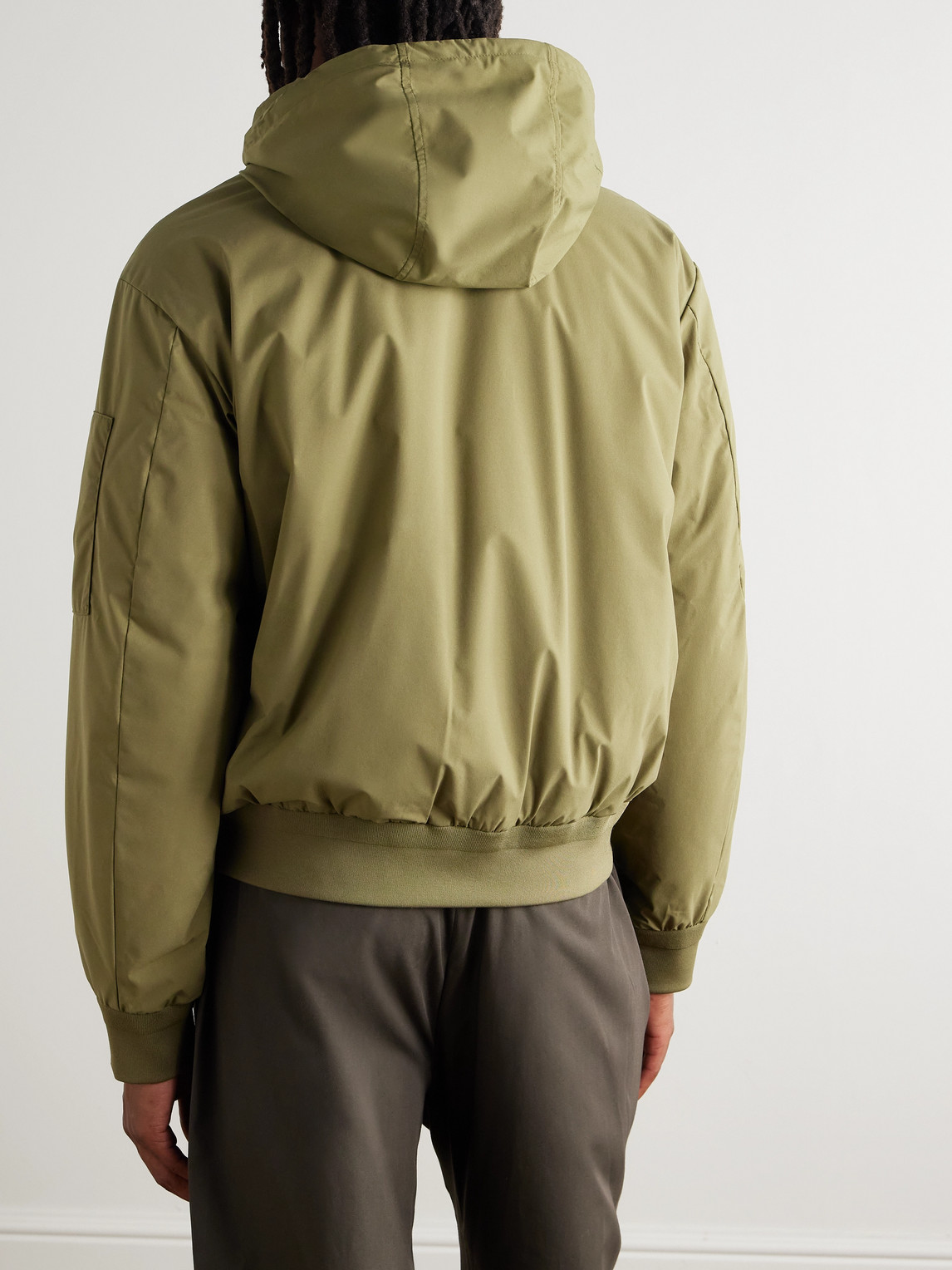C.p. Company Logo-appliquéd Padded Pro-tek Bomber Jacket In Green