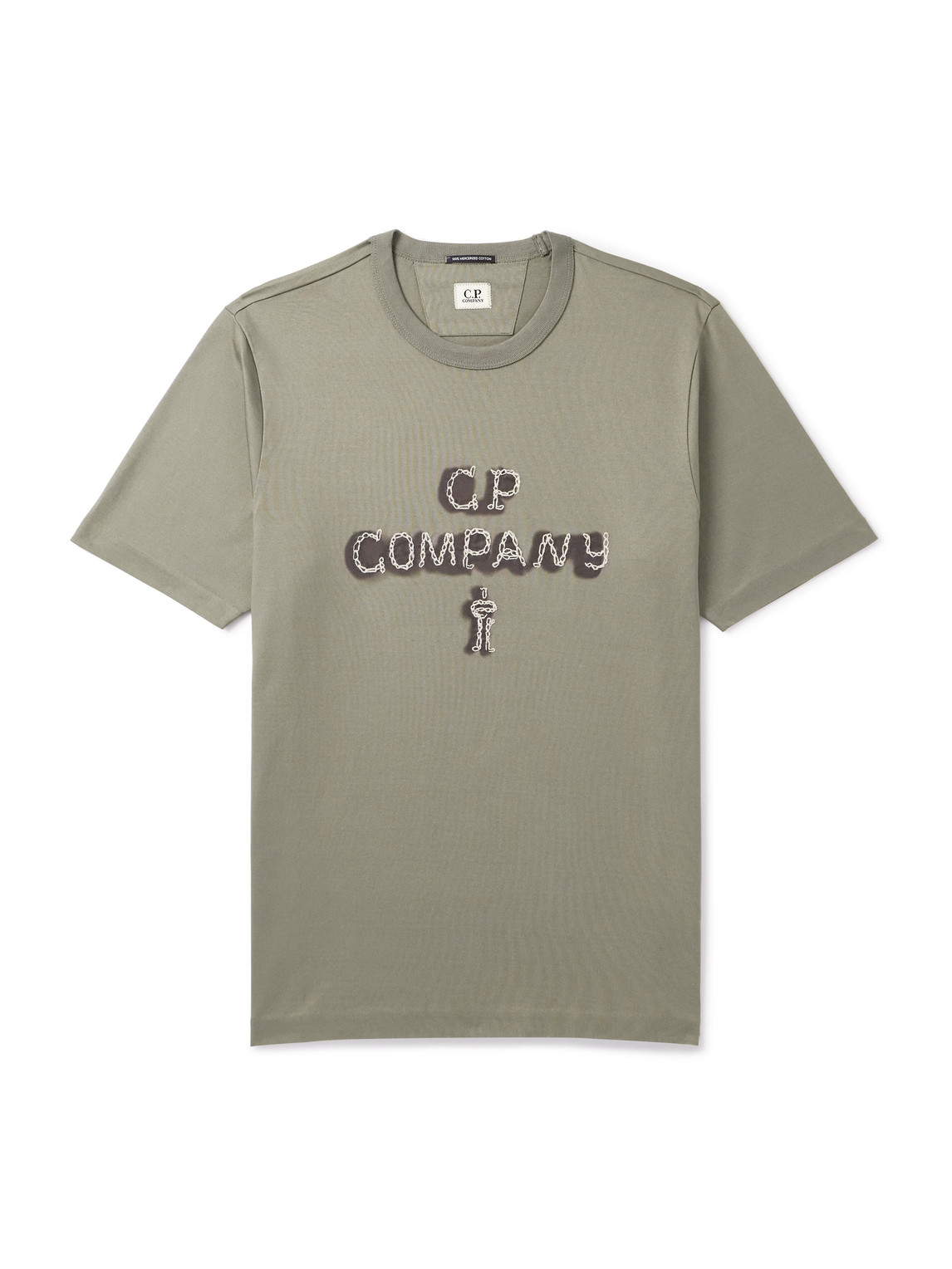 Logo-Embroidered Printed Cotton-Jersey T-Shirt