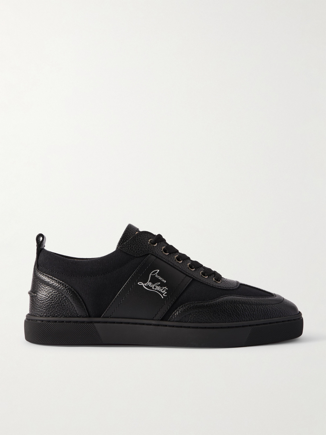 Christian Louboutin Retero Full-Grain Leather-Trimmed Canvas Sneakers - Men