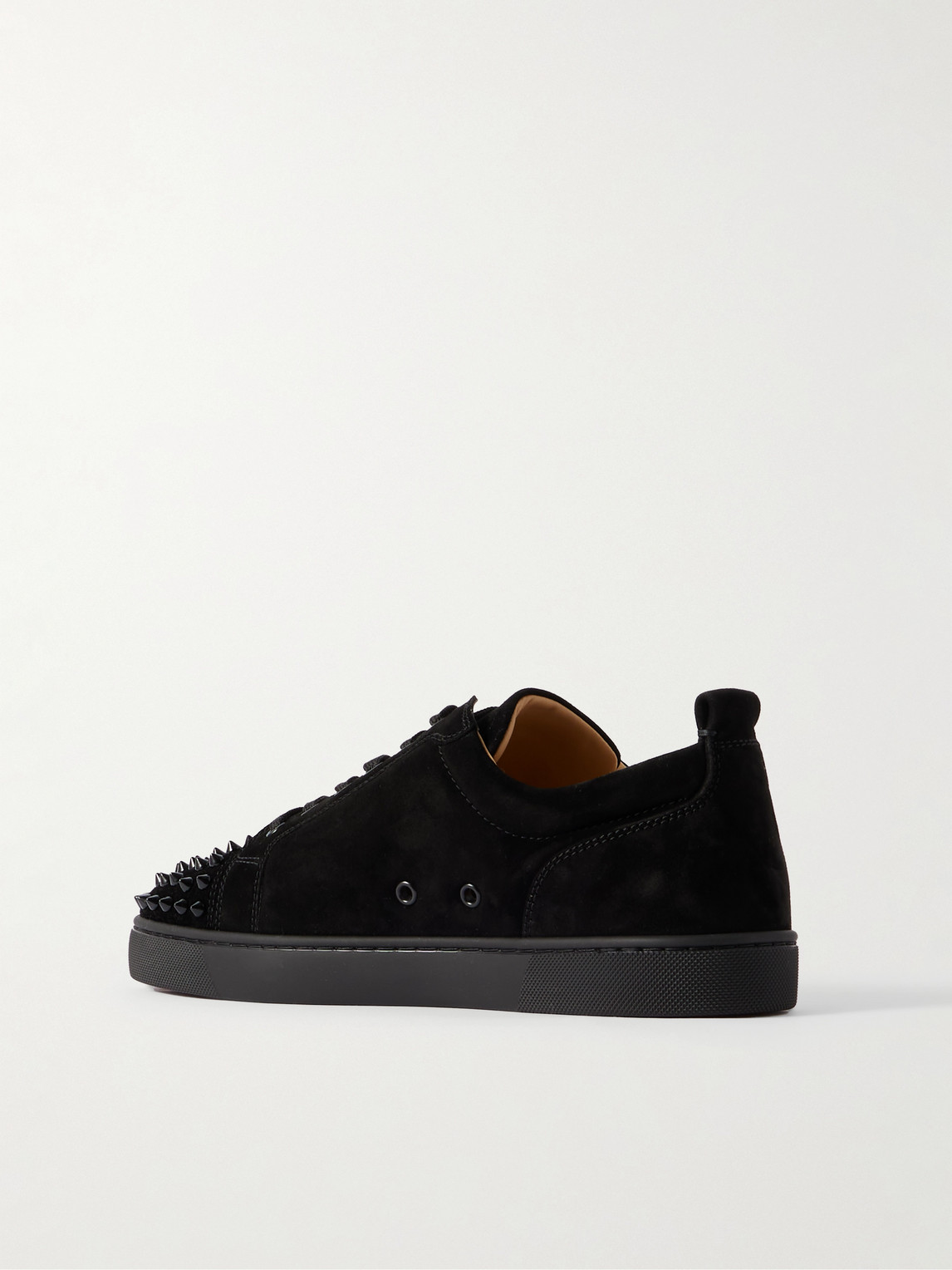 Christian Louboutin Louis Junior Spikes Cap-toe Suede Sneakers