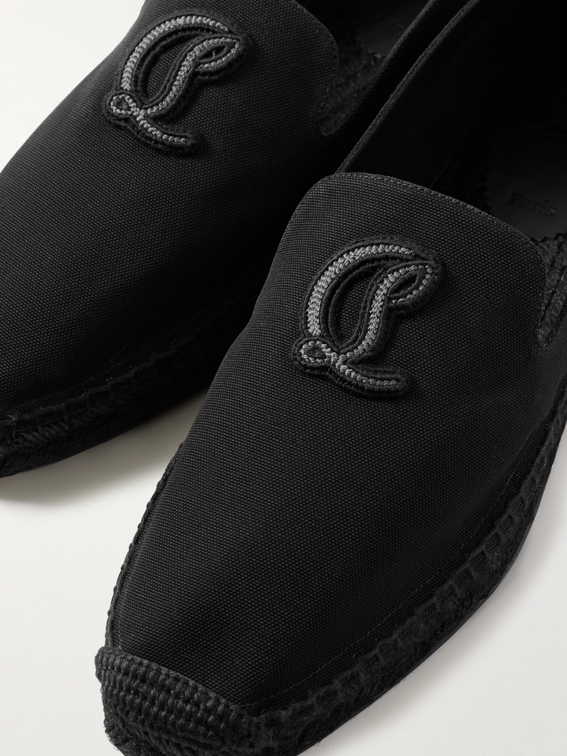Christian Louboutin Nanou Logo-appliquéd Canvas Espadrilles