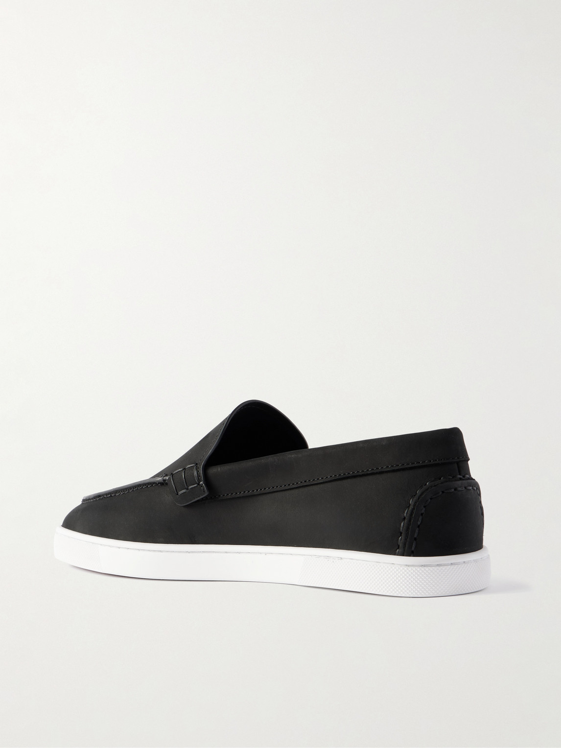 Christian Louboutin Moonboat Logo-embossed Nubuck Loafers