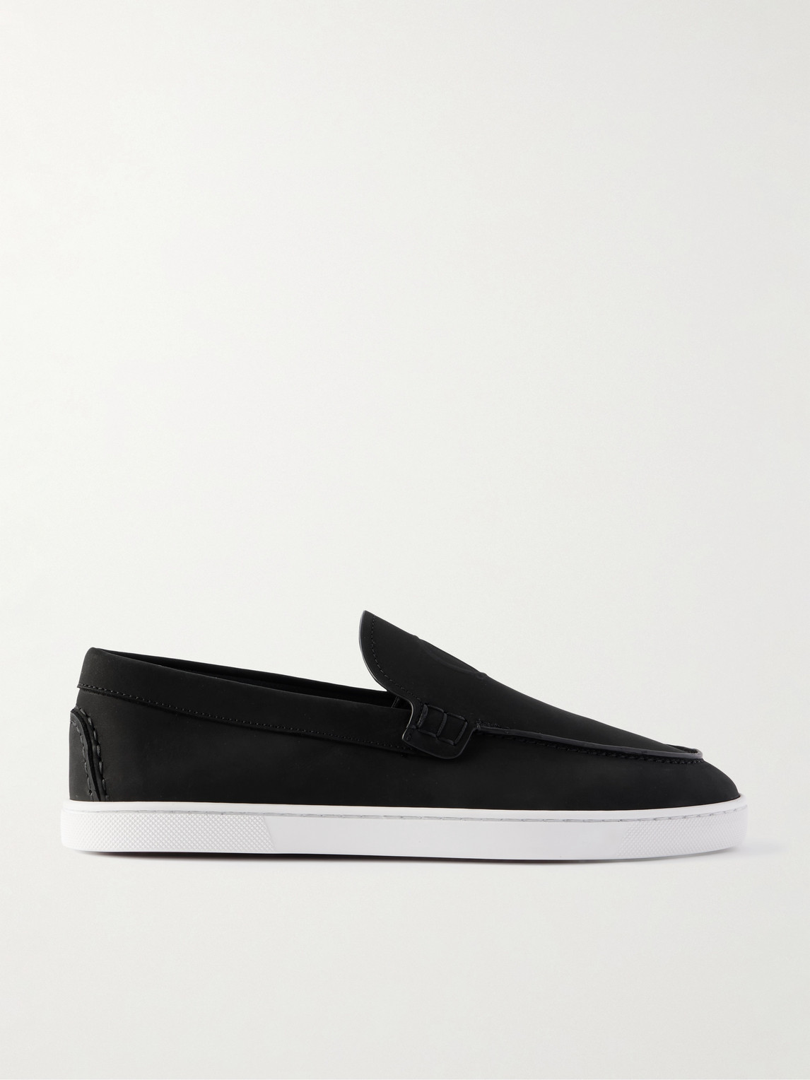 Christian Louboutin Moonboat Logo-Embossed Nubuck Loafers - Men
