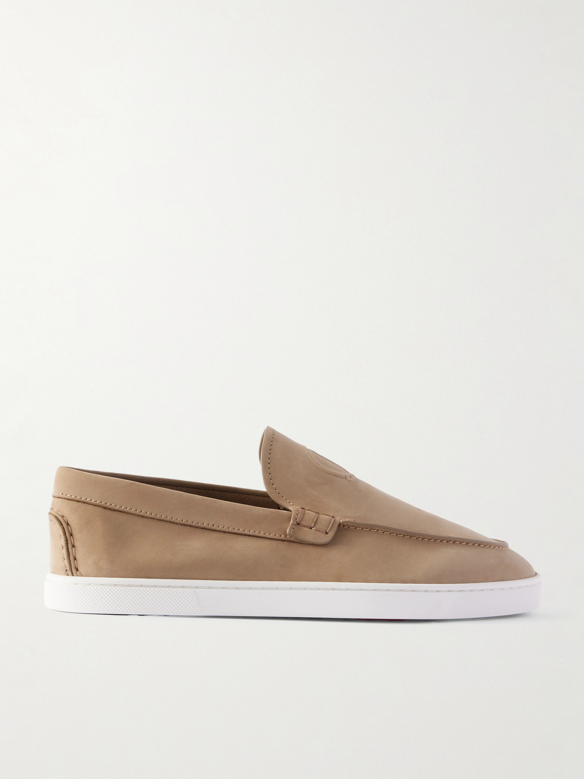 Christian Louboutin Moonboat Logo-Embossed Nubuck Loafers - Men