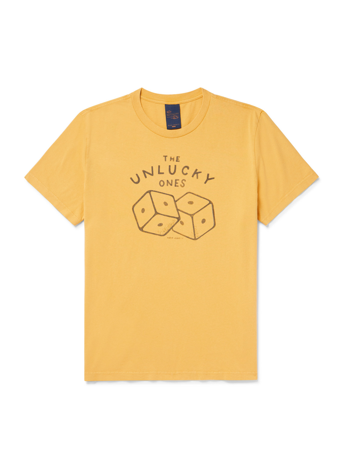 Nudie Jeans Unlucky Printed Organic Cotton-jersey T-shirt