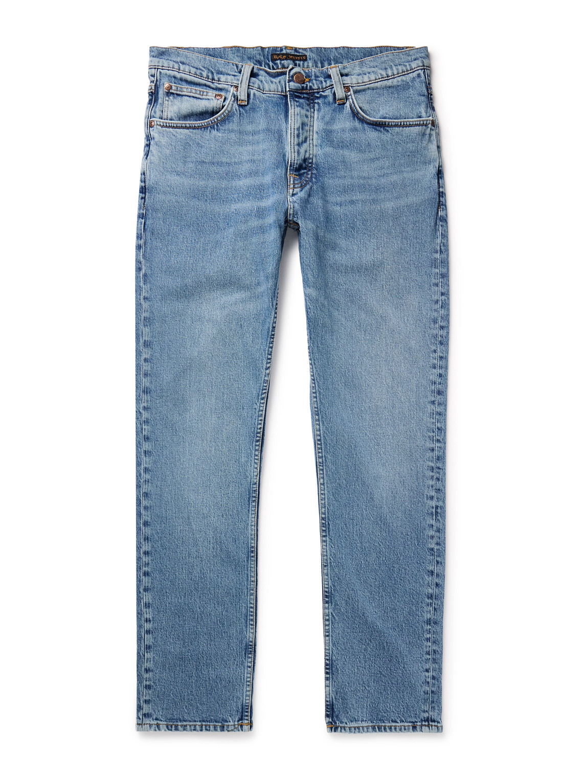 Solid Ollie Slim-Fit Straight-Leg Jeans