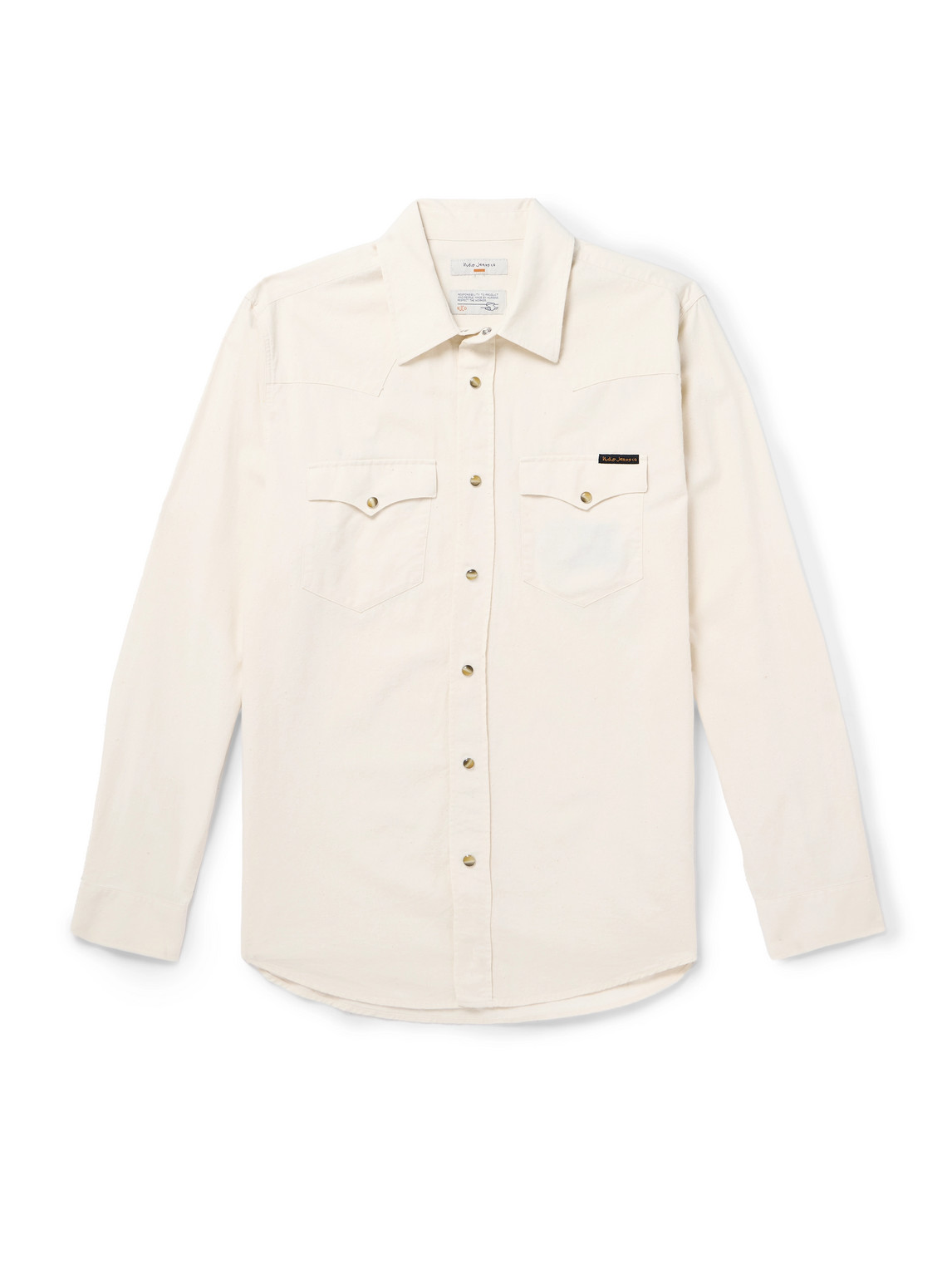 Nudie Jeans George Cotton-chambray Shirt In Neutrals