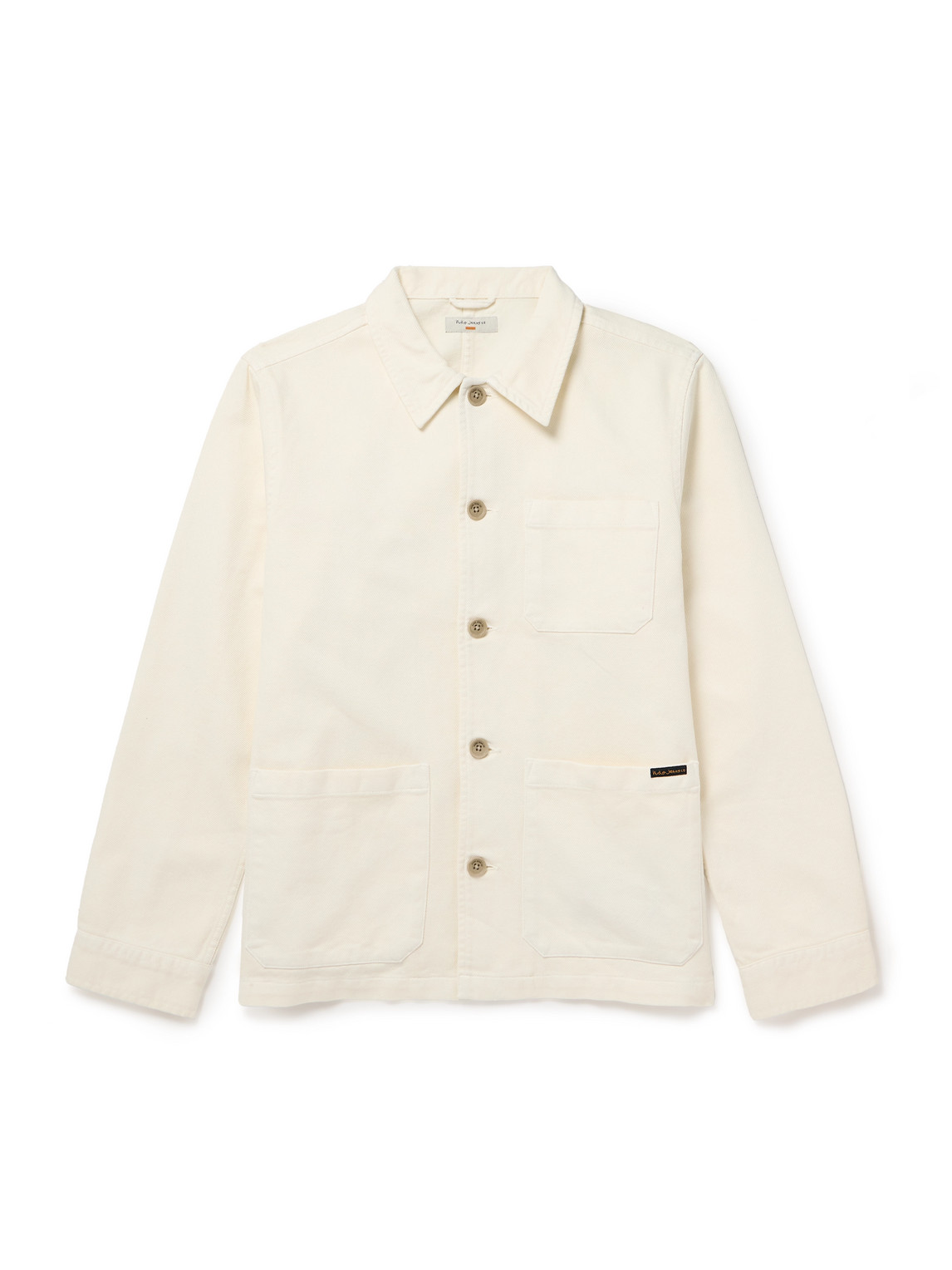 Nudie Jeans Barney Slim-fit Cotton-twill Jacket In Neutral