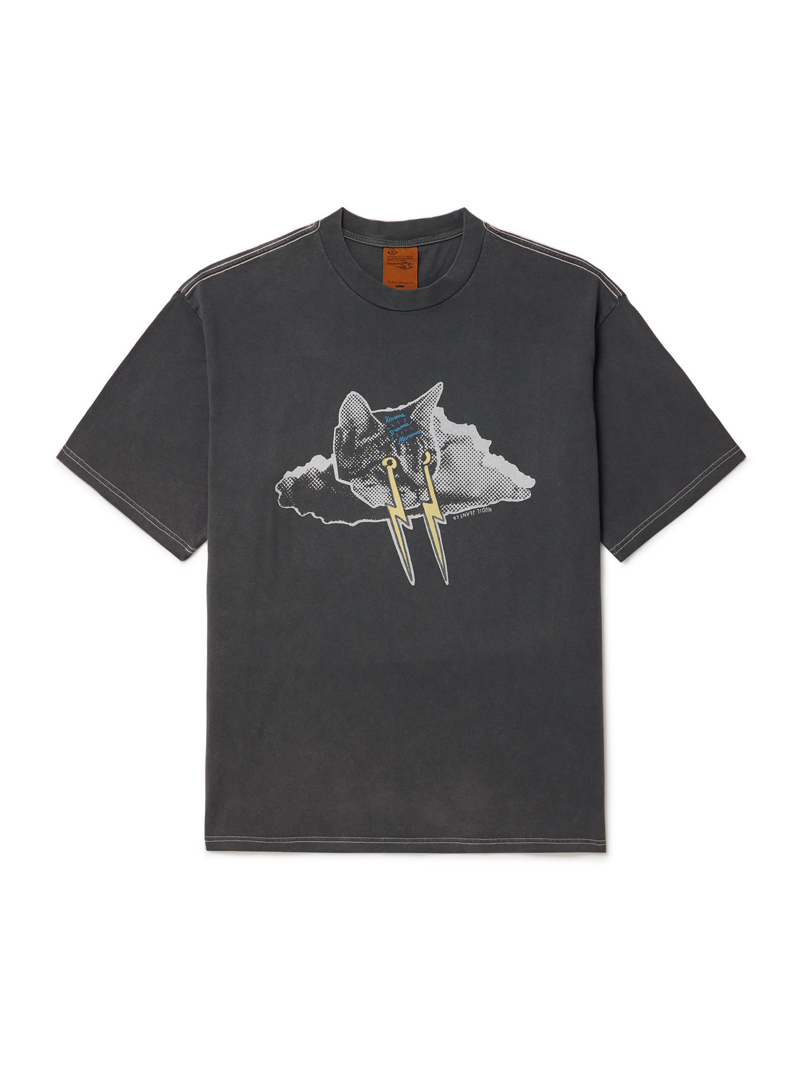 Nudie Jeans Koffee Karma Kat Printed Cotton-jersey T-shirt