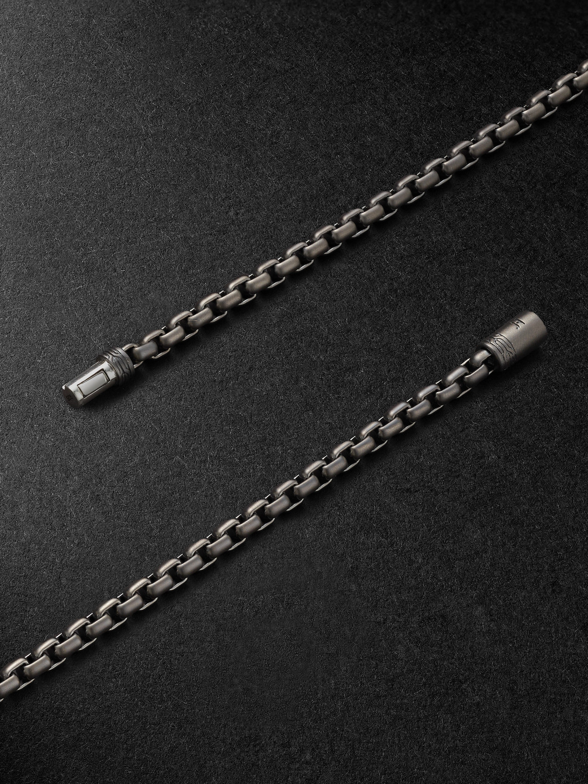 John Hardy Rhodium-plated Box Chain Necklace In Silver