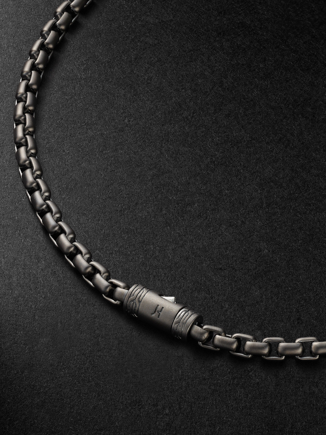 John Hardy Rhodium-plated Box Chain Necklace In Silver