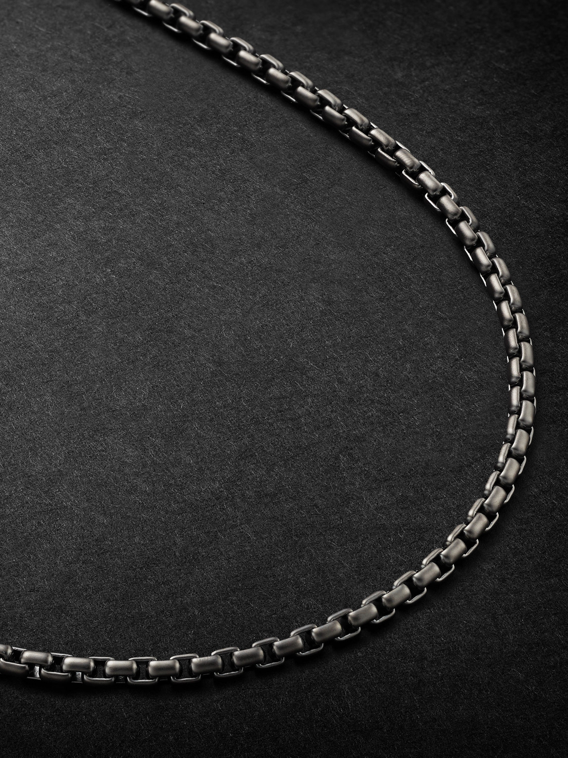 John Hardy Rhodium-Plated Box Chain Necklace - Men