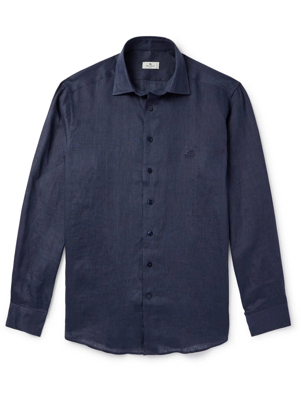 Etro Button-down Collar Cotton Shirt In Blue