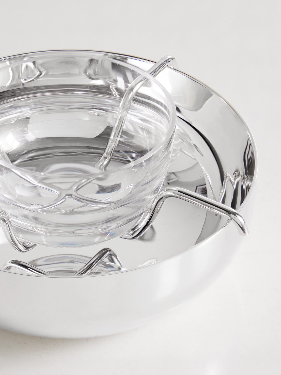  Christofle - Vertigo Small Silver-plated Caviar Serving Set - Men - Silver 