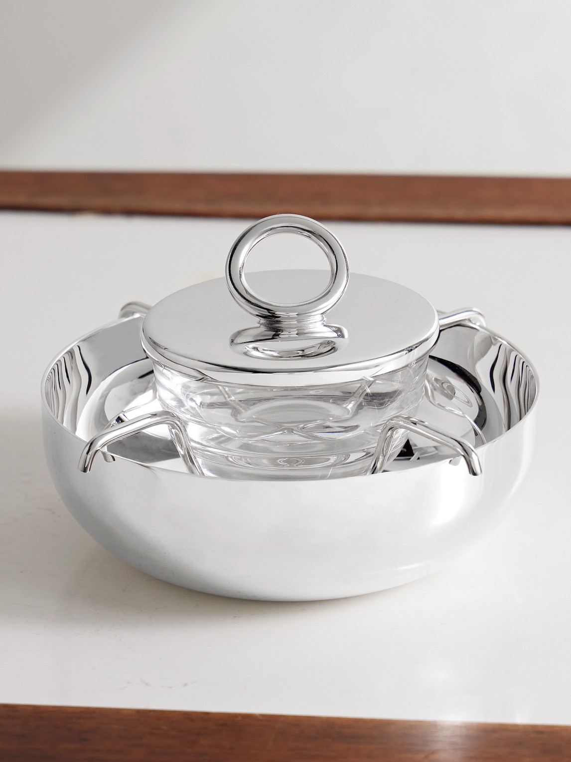 Christofle Vertigo Small Silver-plated Caviar Serving Set