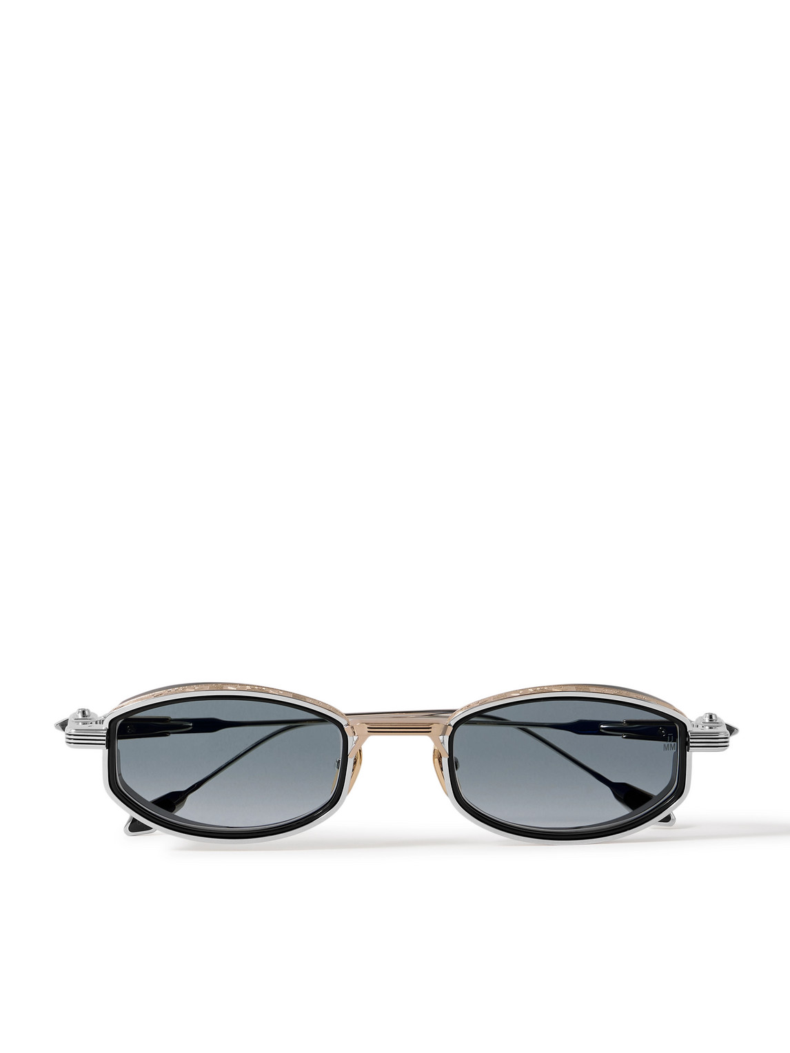 Last Frontier VI Hardin Oval-Frame Metal and Acetate Sunglasses