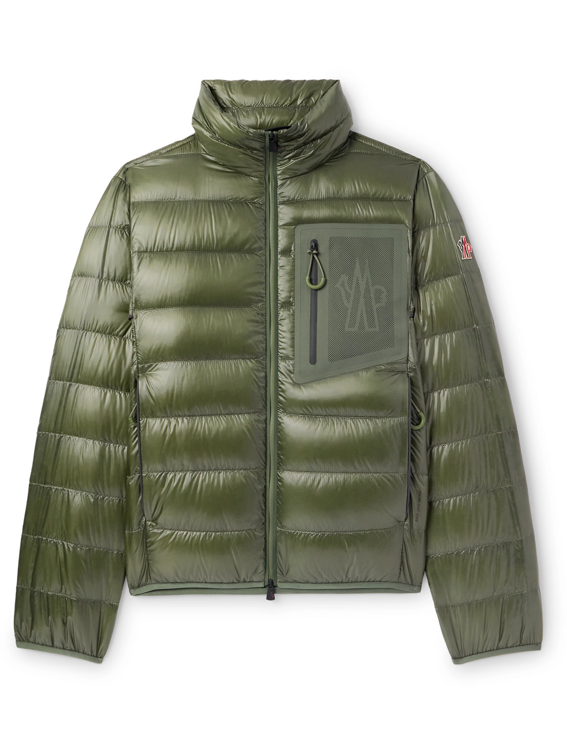 Moncler Grenoble ロゴパッチ キルティング パファージャケット Moncler Grenoble - Logo-Appliquéd Quilted Padded Mesh