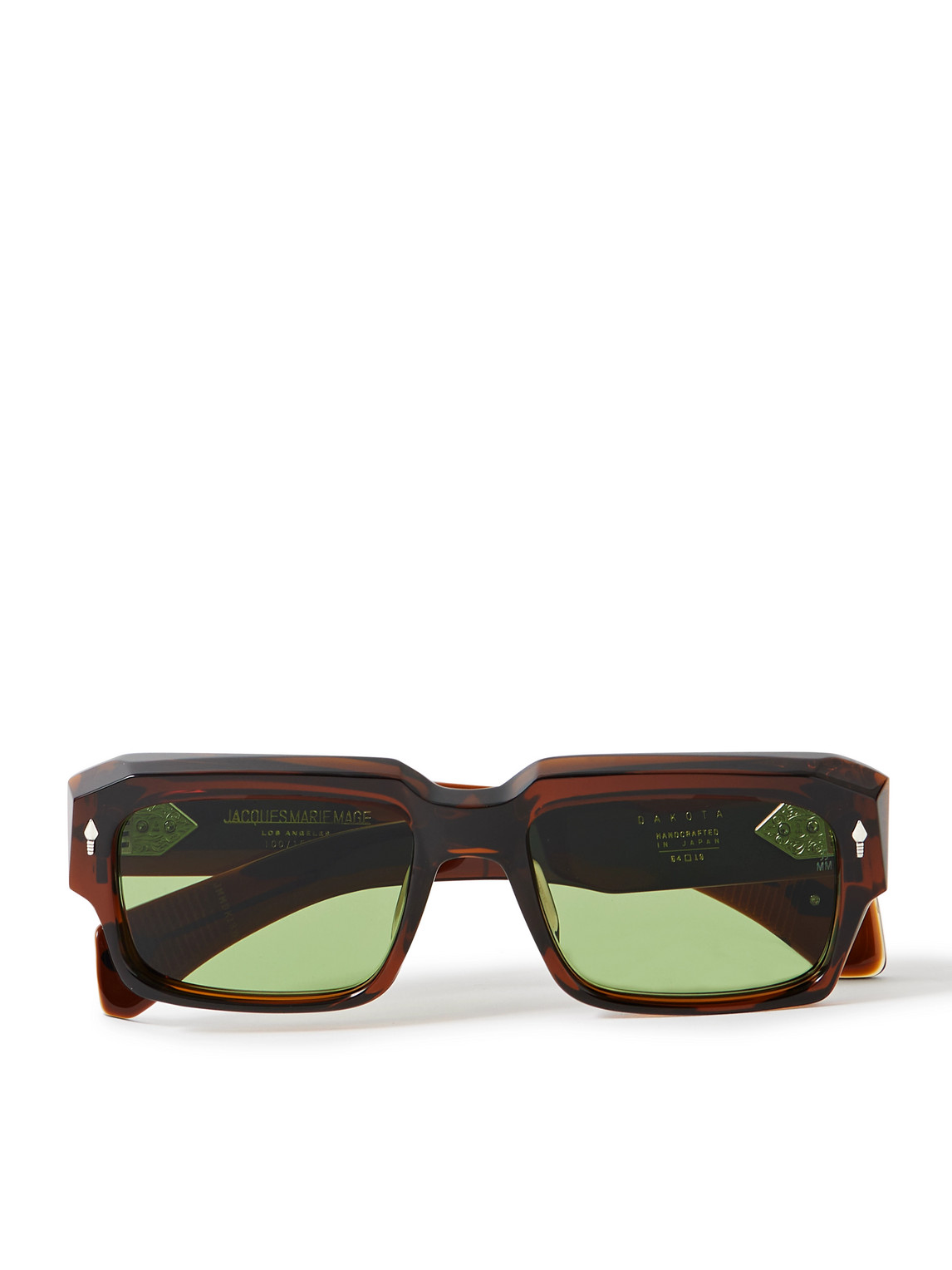 JACQUES MARIE MAGE LAST FRONTIER VI DAKOTA D-FRAME ACETATE, SILVER- AND GOLD-TONE SUNGLASSES