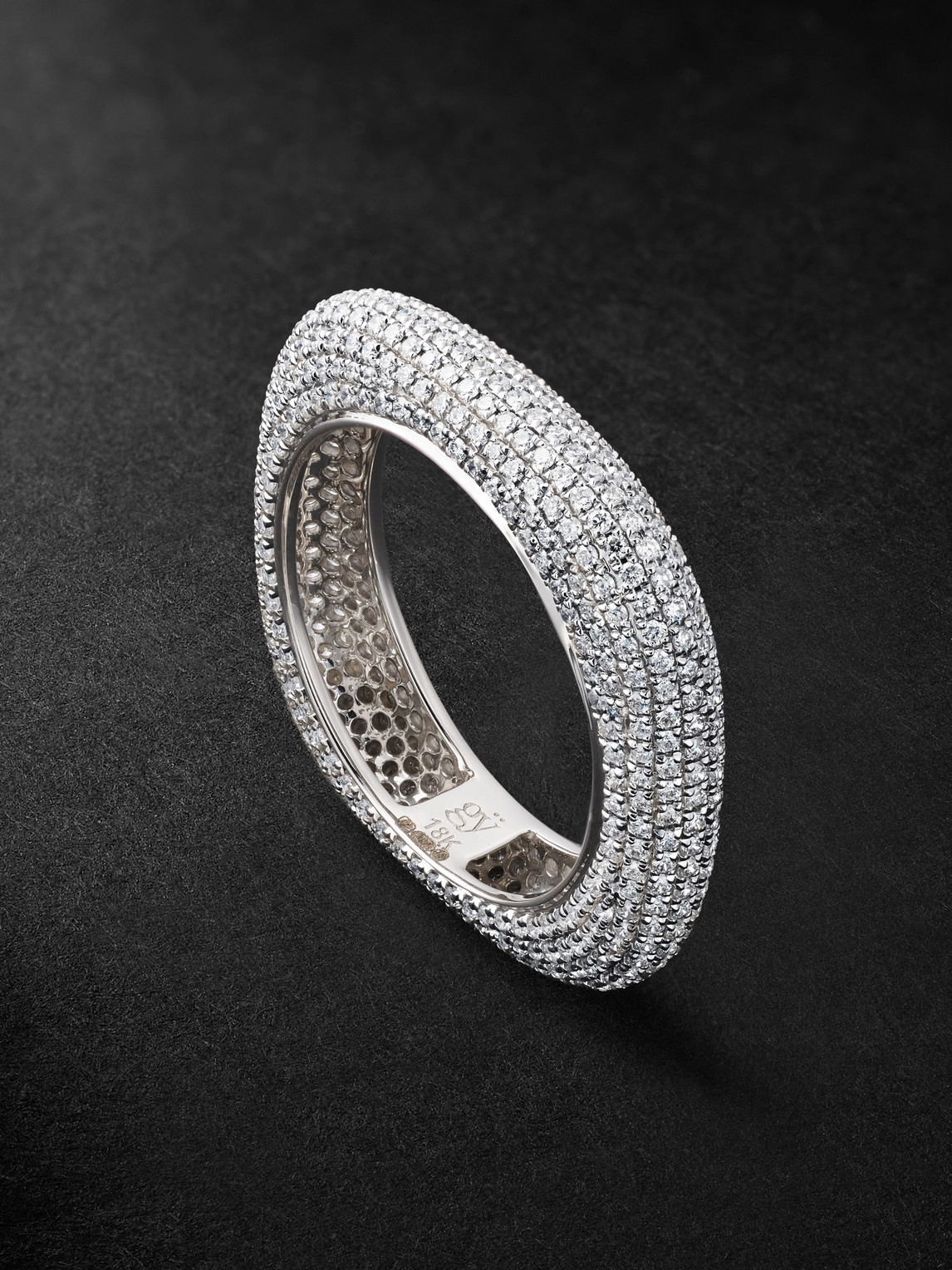 Greg Yuna 18-karat White Gold Diamond Ring In Silver