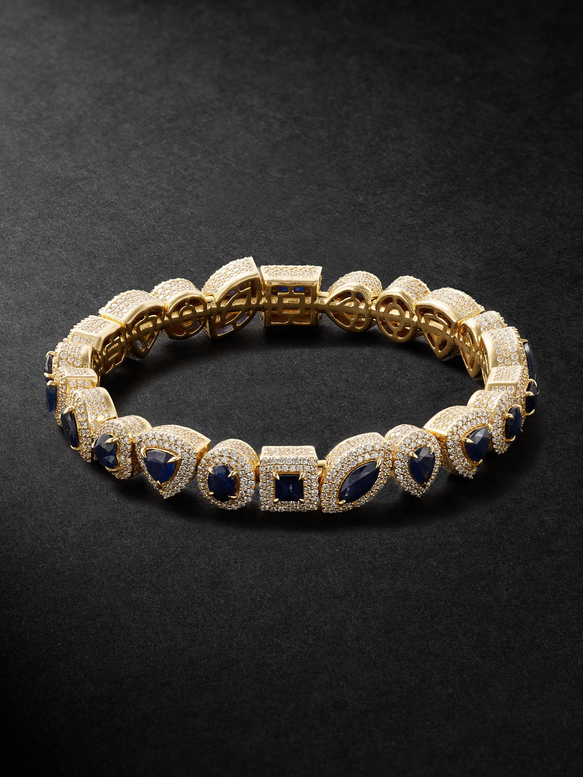 Greg Yuna Charmers 18-karat Gold, Diamond And Sapphire Bracelet