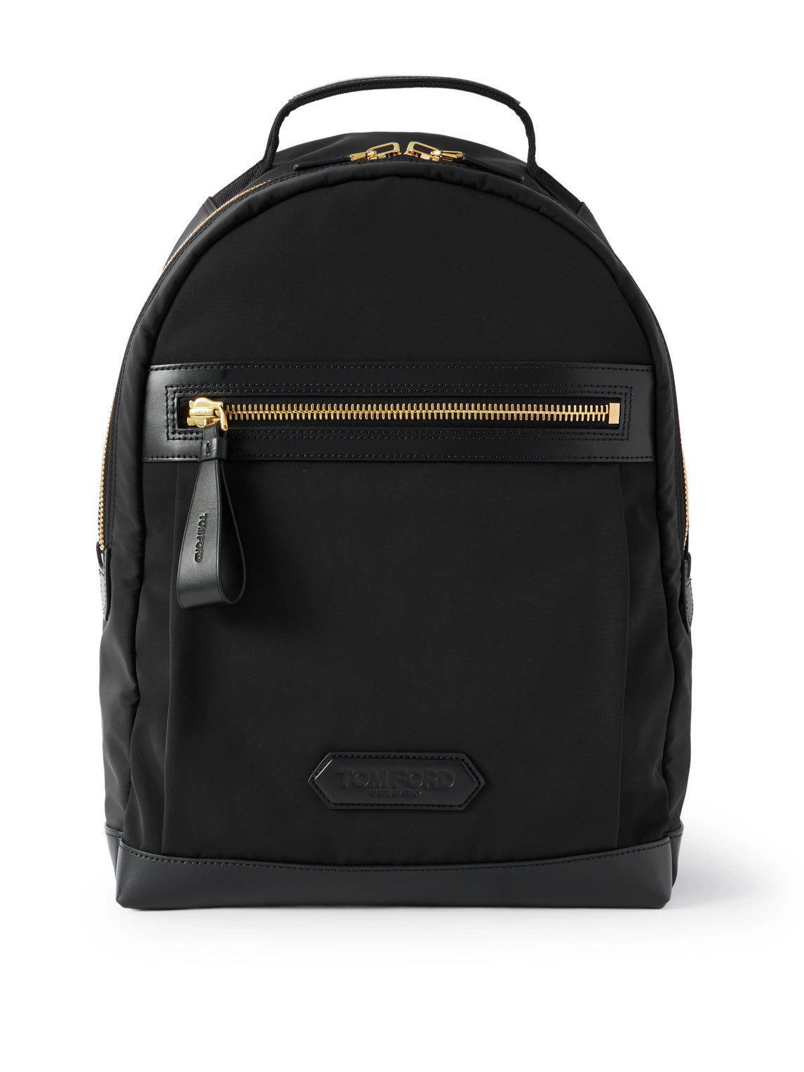 Tom Ford Leather-trimmed Shell Backpack