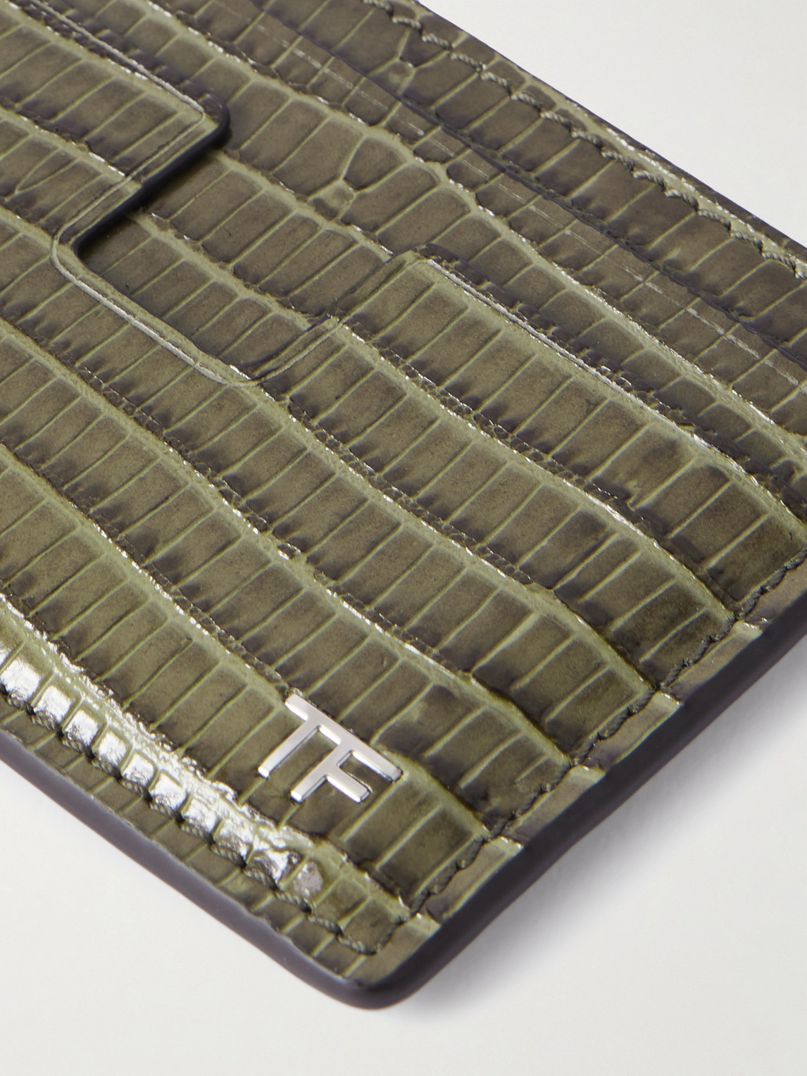 Tom Ford Croc-effect Leather Cardholder