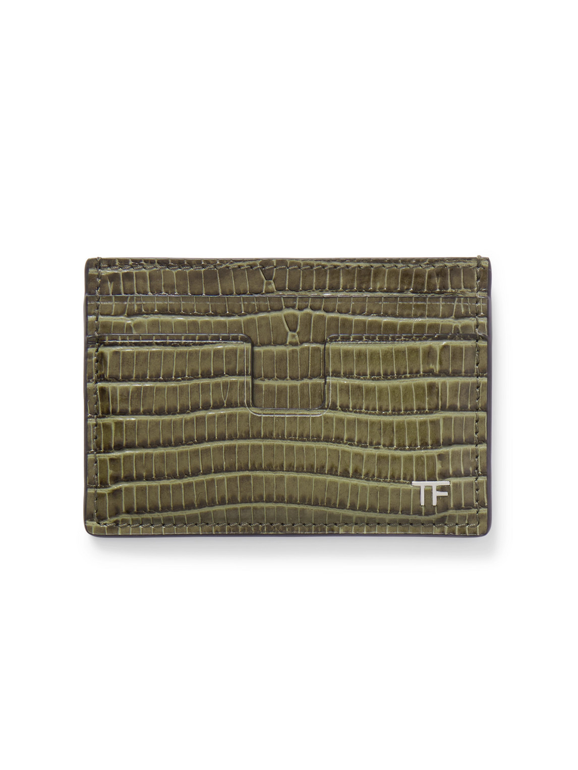 Tom Ford Croc-effect Leather Cardholder