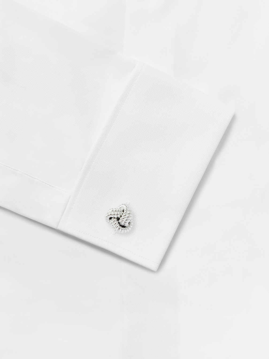 Tom Ford Knot 18-karat White Gold Cufflinks In White