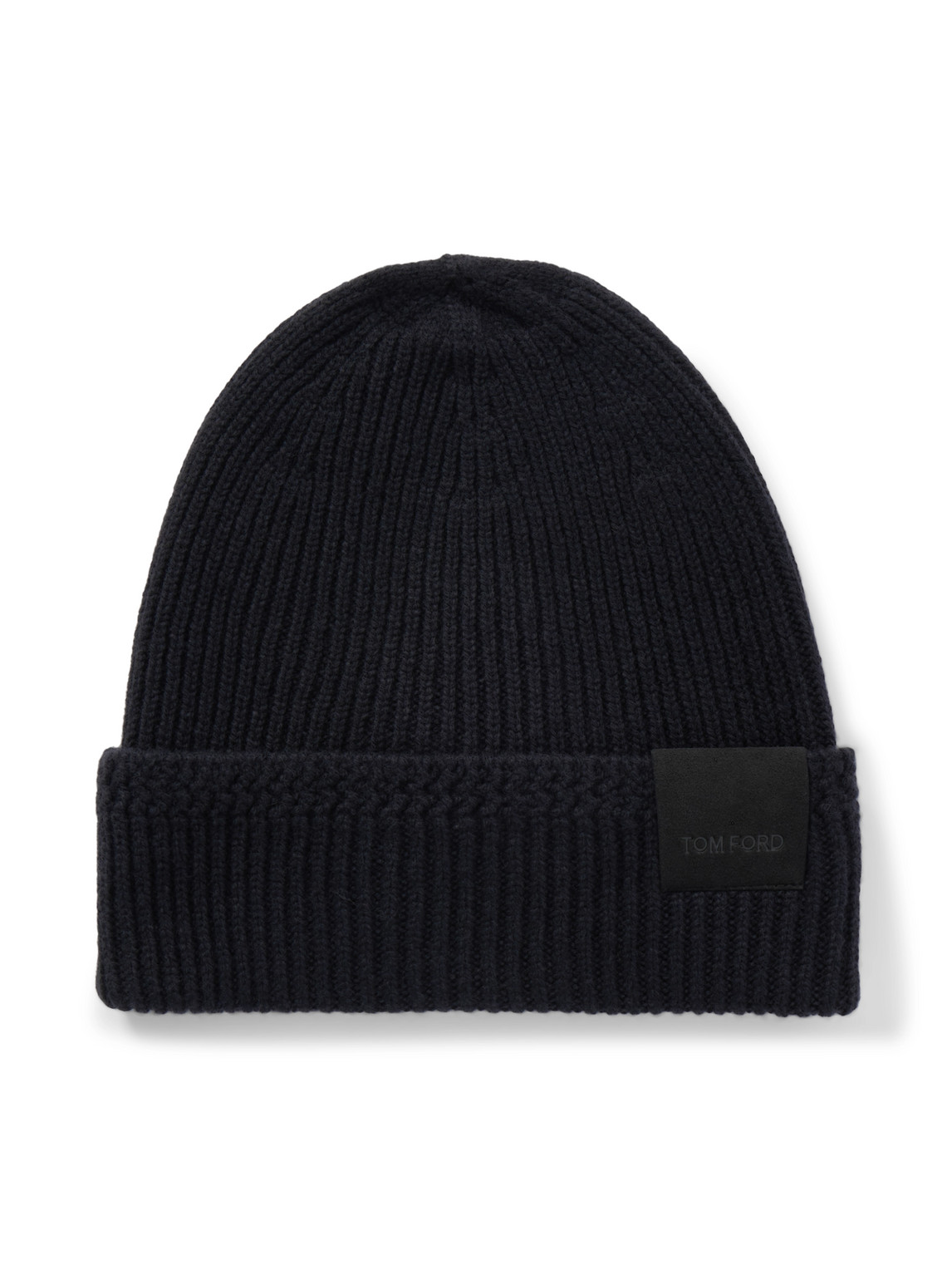 Tom Ford Logo-appliquéd Ribbed Cashmere Beanie