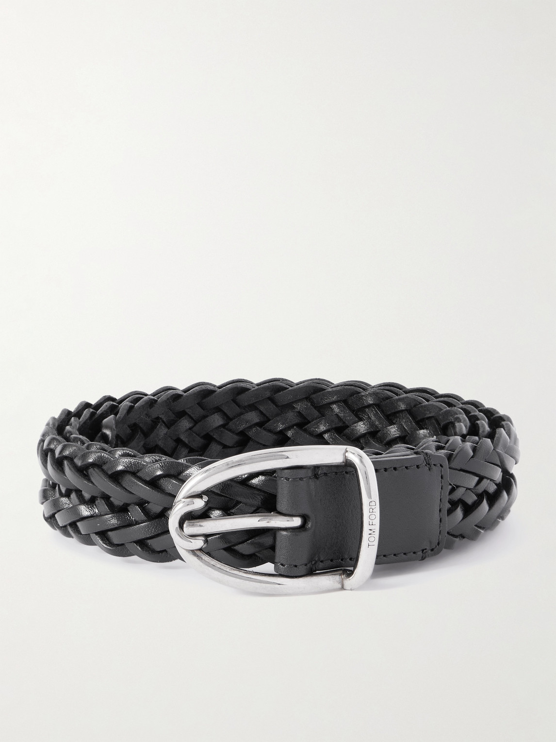 Tom Ford 2.5cm Woven Leather Belt - Men