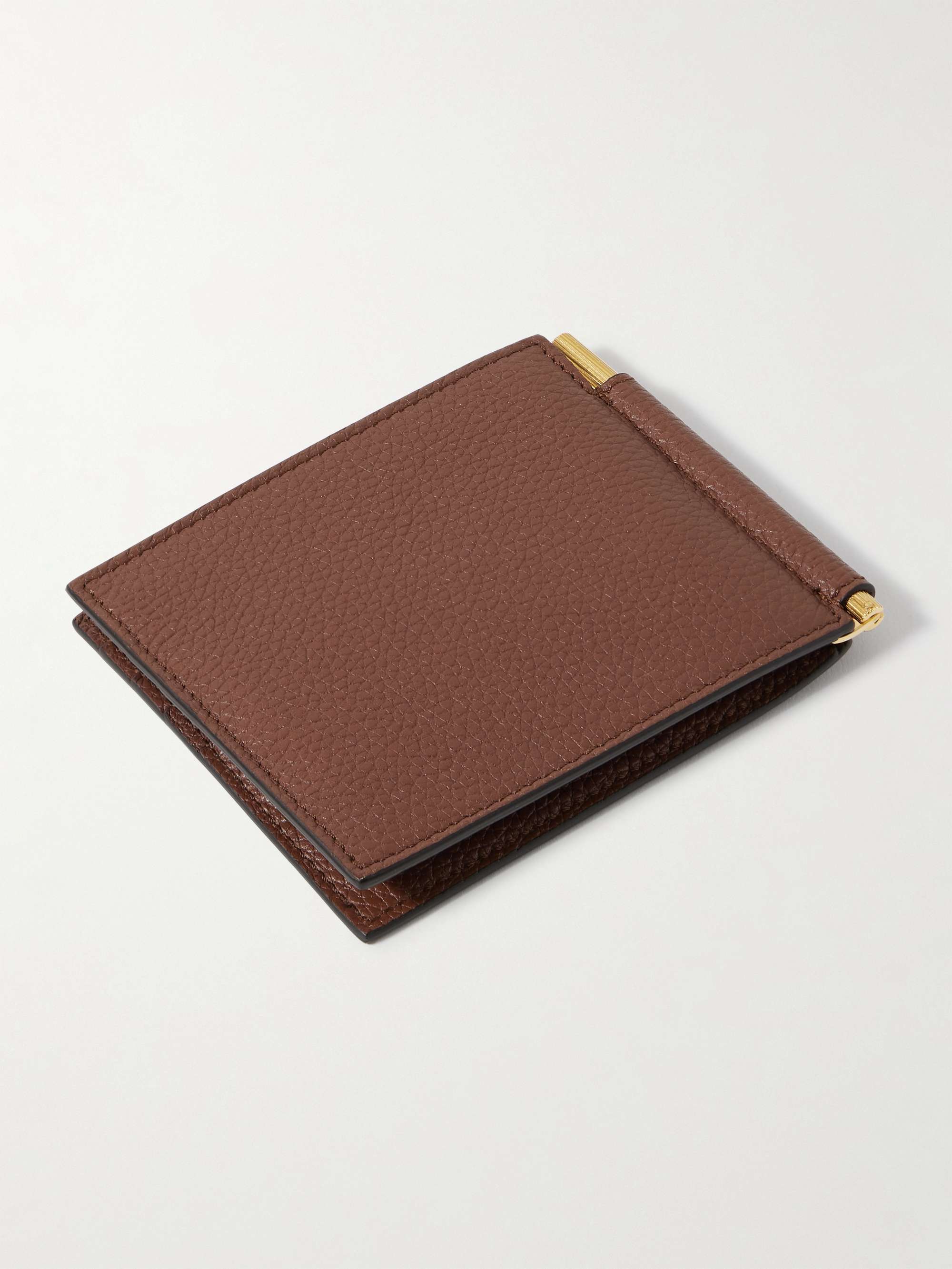 TOM FORD Full-Grain Leather Billfold Wallet with Money Clip