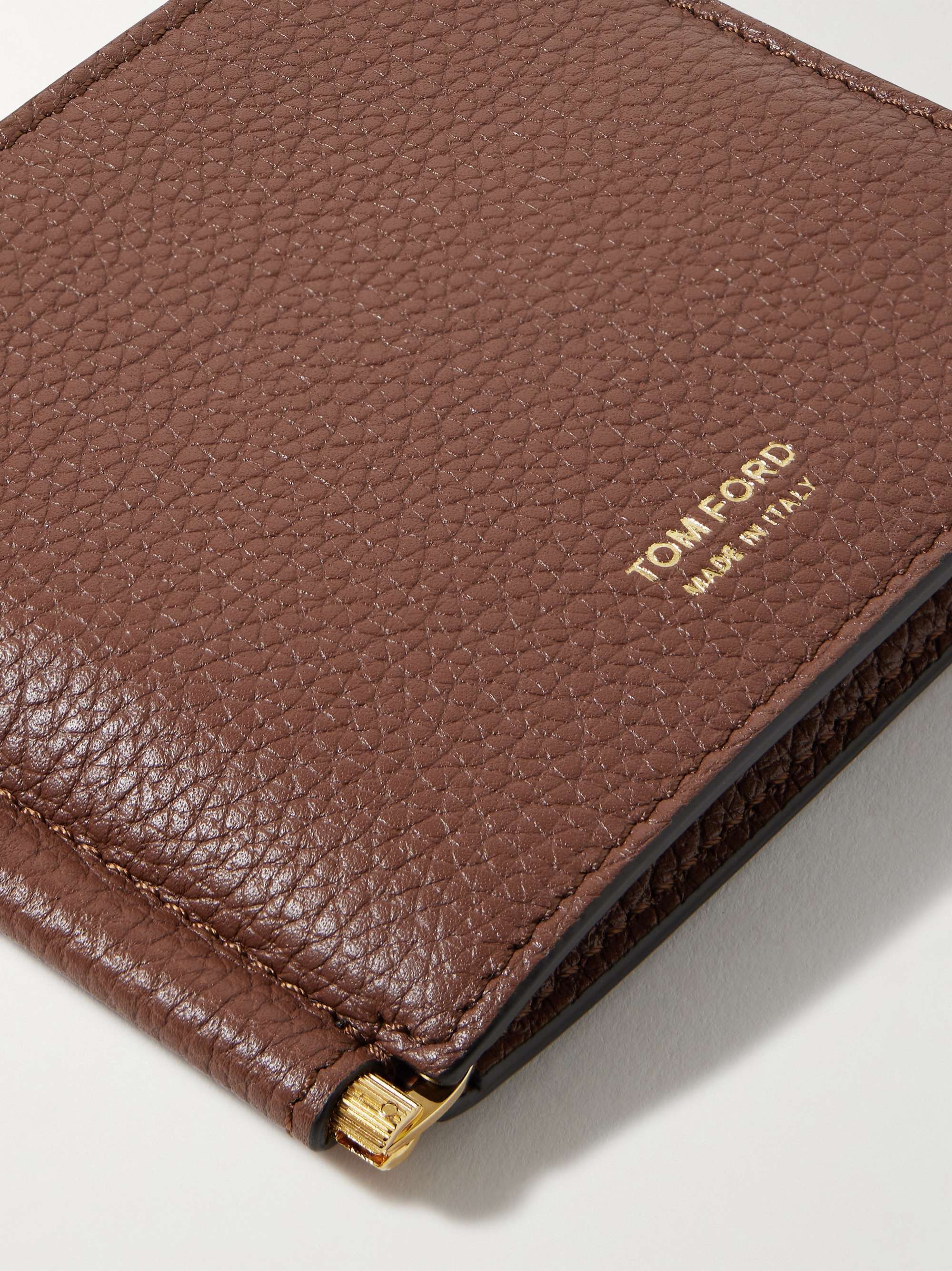 TOM FORD Full-Grain Leather Billfold Wallet with Money Clip