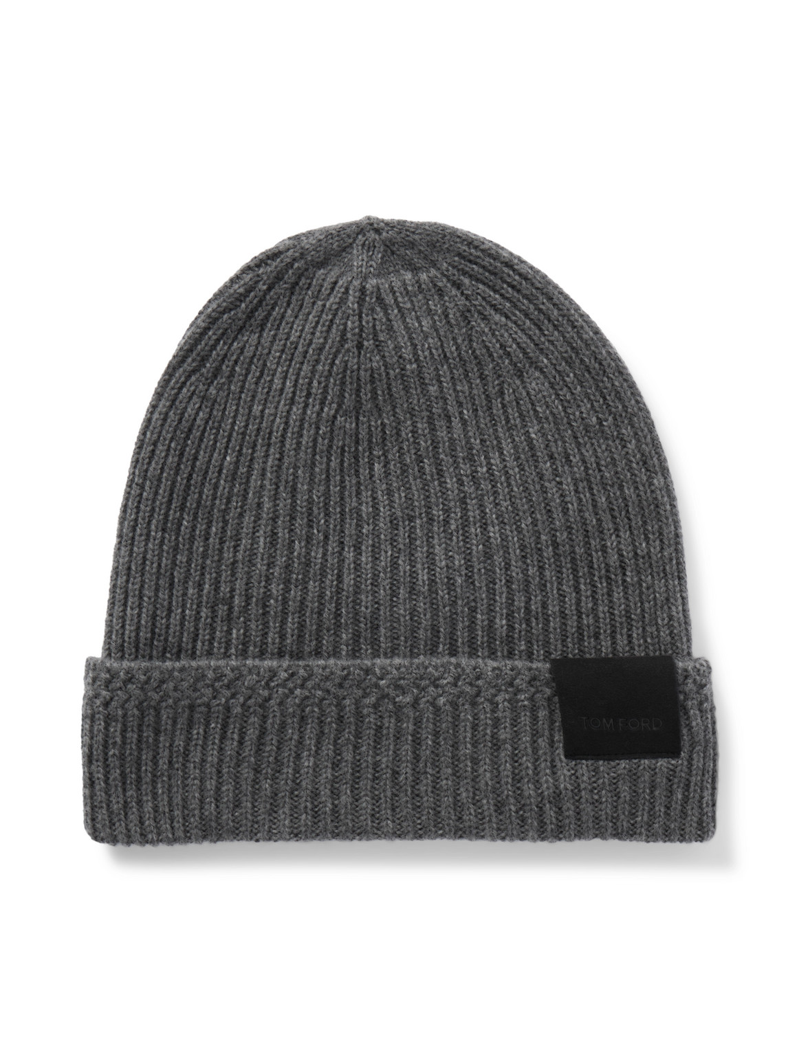 Tom Ford Logo-appliquéd Ribbed Cashmere Beanie