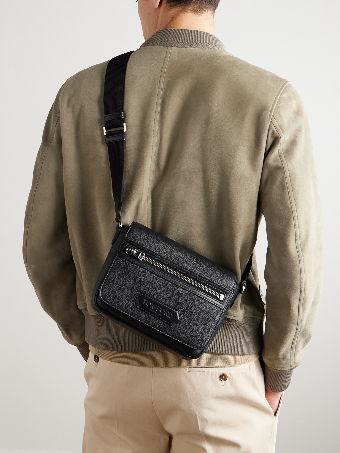 Tom Ford Full-grain Leather Messenger Bag